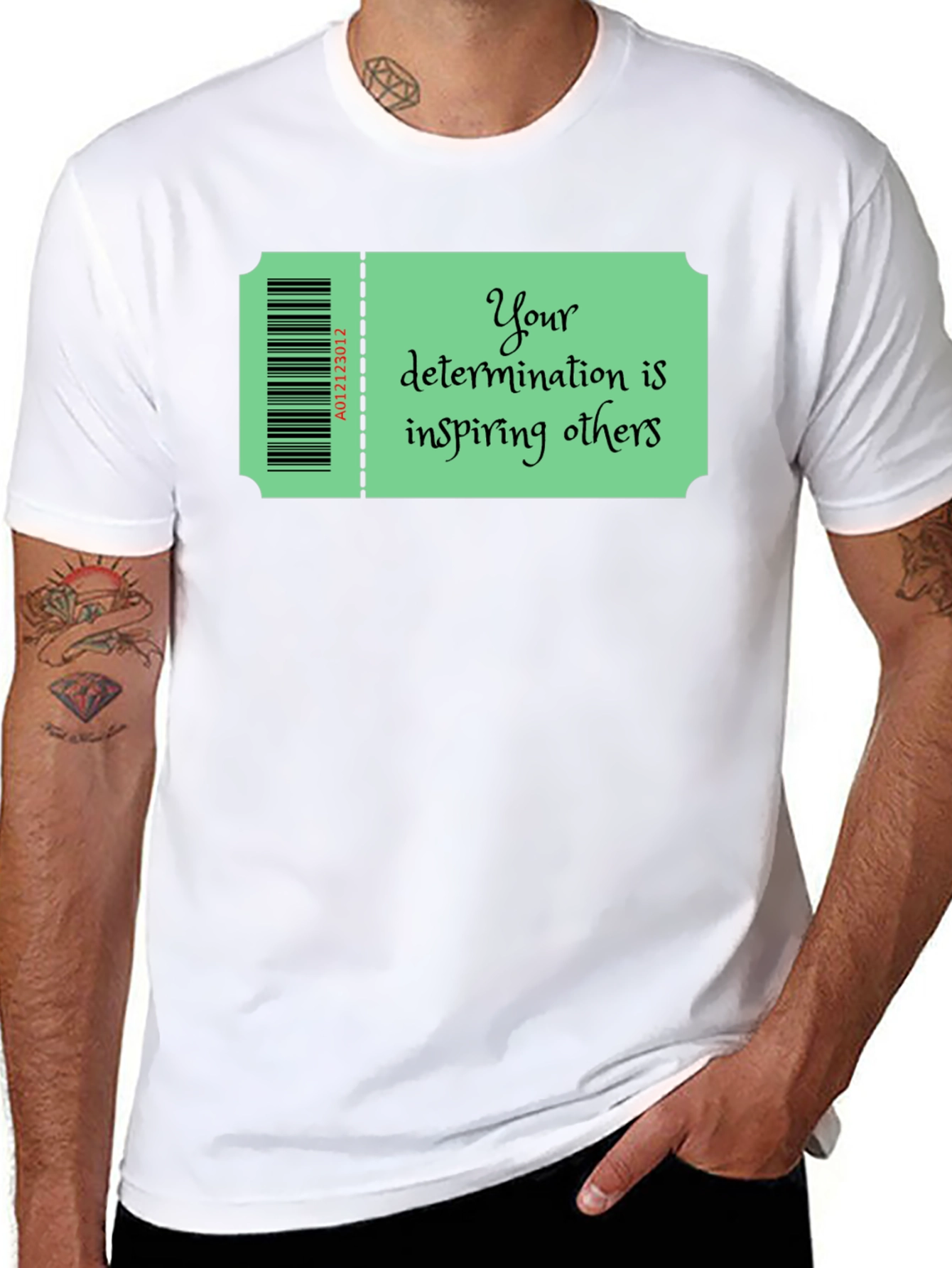 Motivational Ticket Black T-Shirt