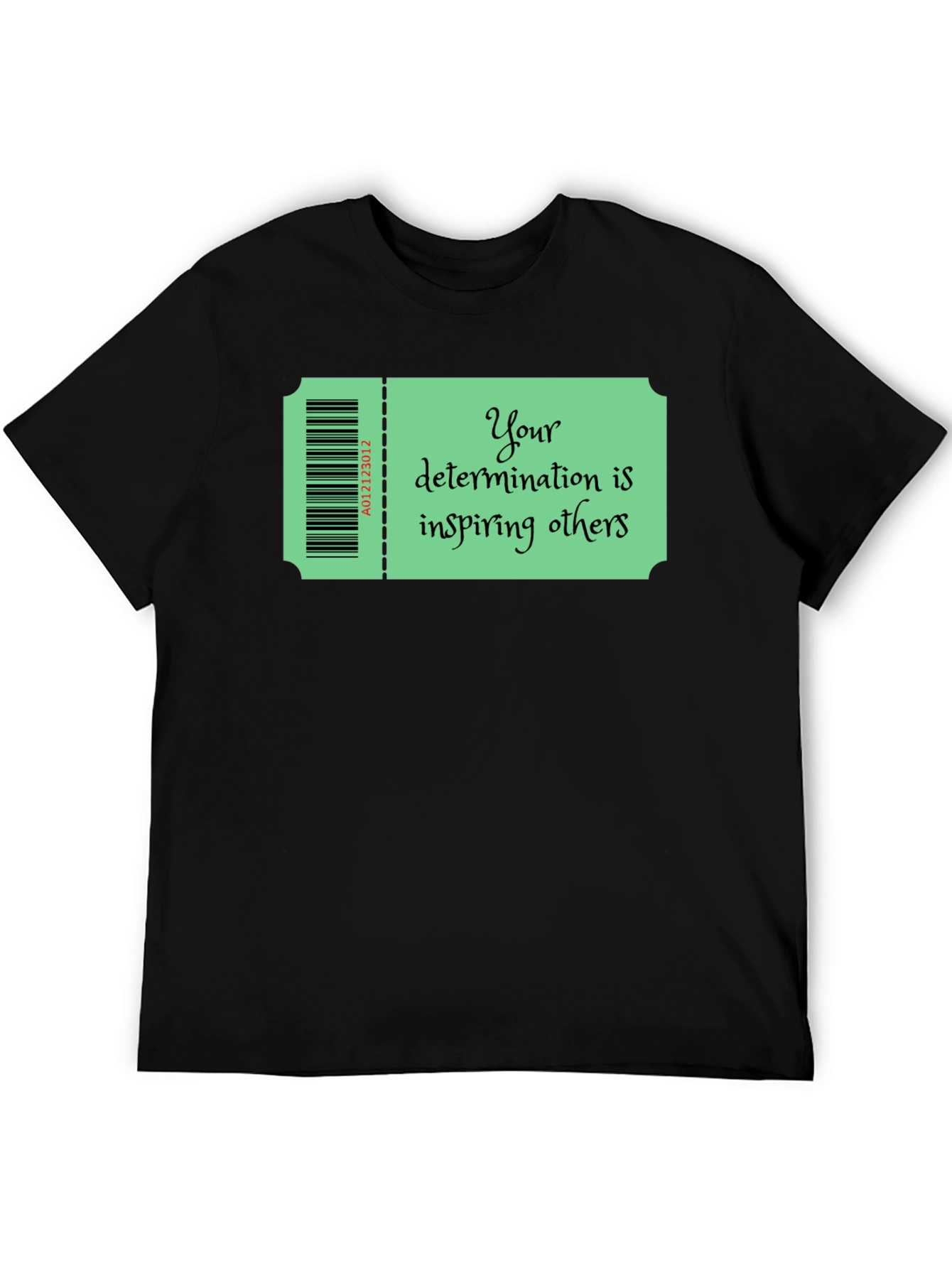 Motivational Ticket Black T-Shirt