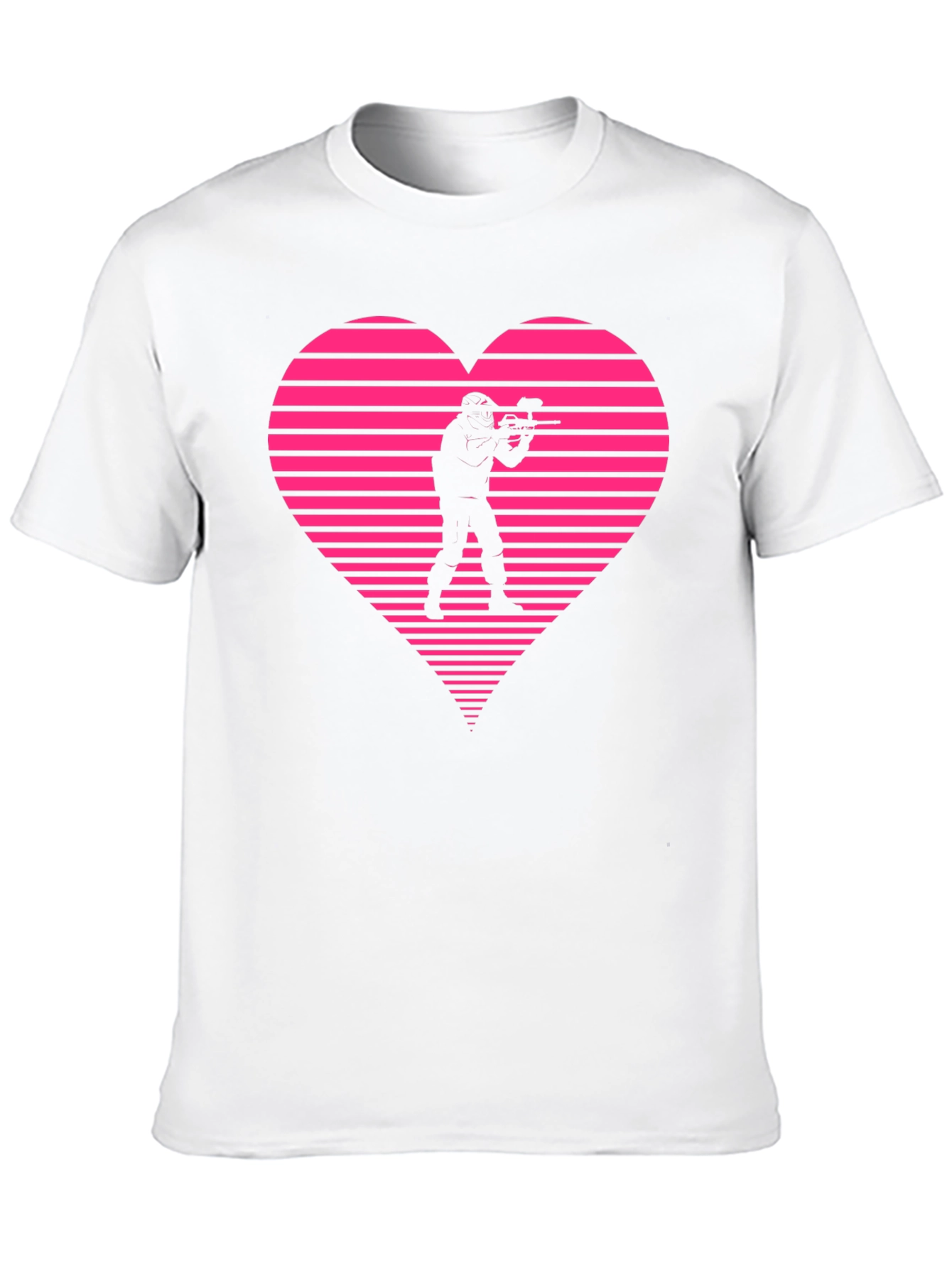 Paintball Heart Graphic T-Shirt - Black