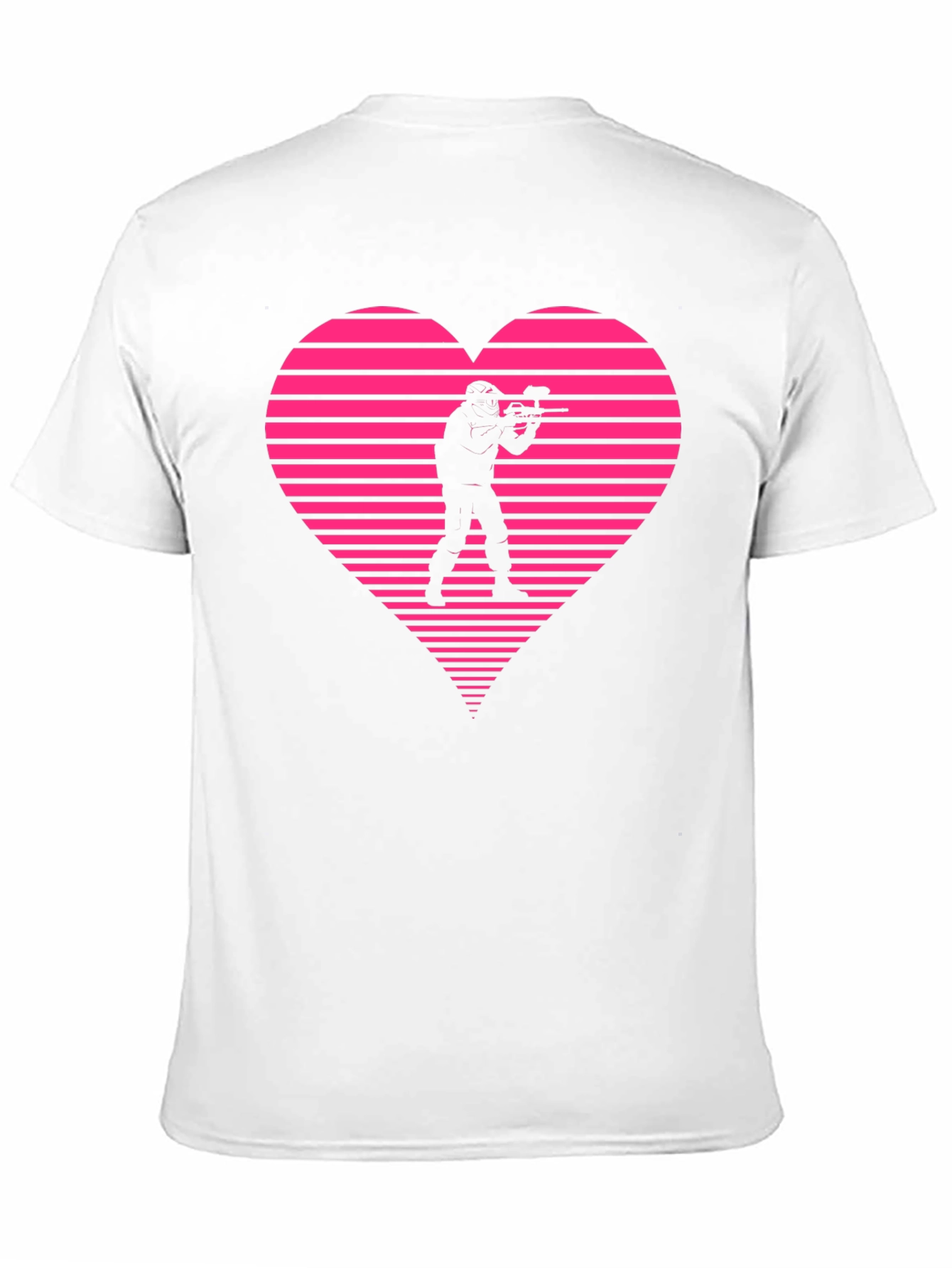 Paintball Heart Graphic T-Shirt - Black
