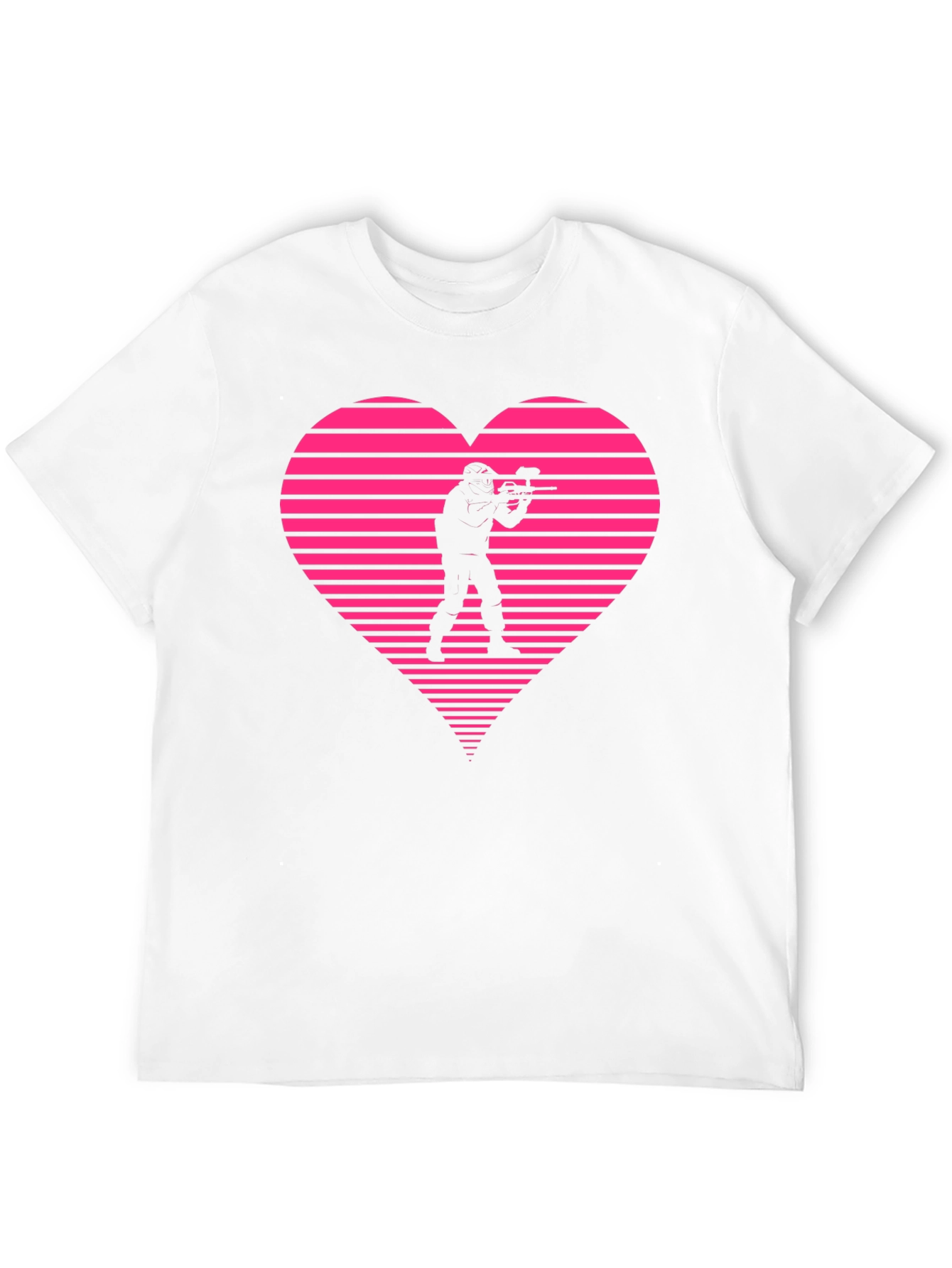 Paintball Heart Graphic T-Shirt - Black
