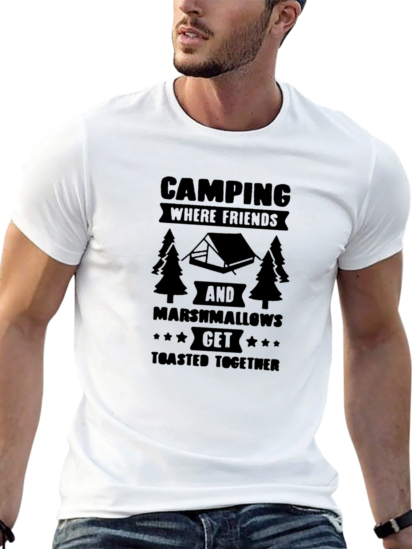 Camping Friends & Marshmallows Graphic Tee