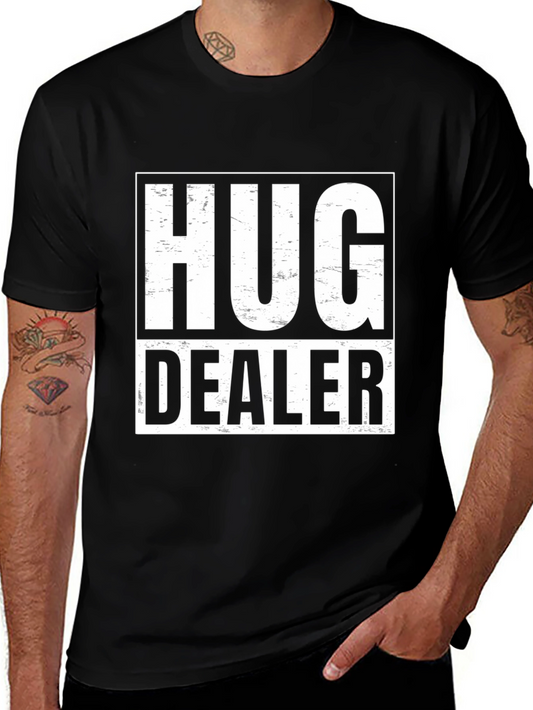 Hug Dealer Graphic T-Shirt - Black Cotton Tee
