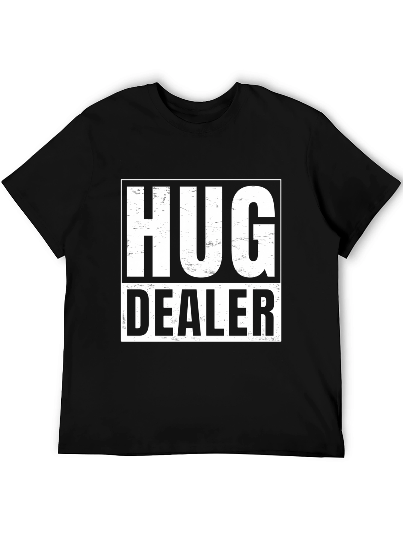 Hug Dealer Graphic T-Shirt - Black Cotton Tee