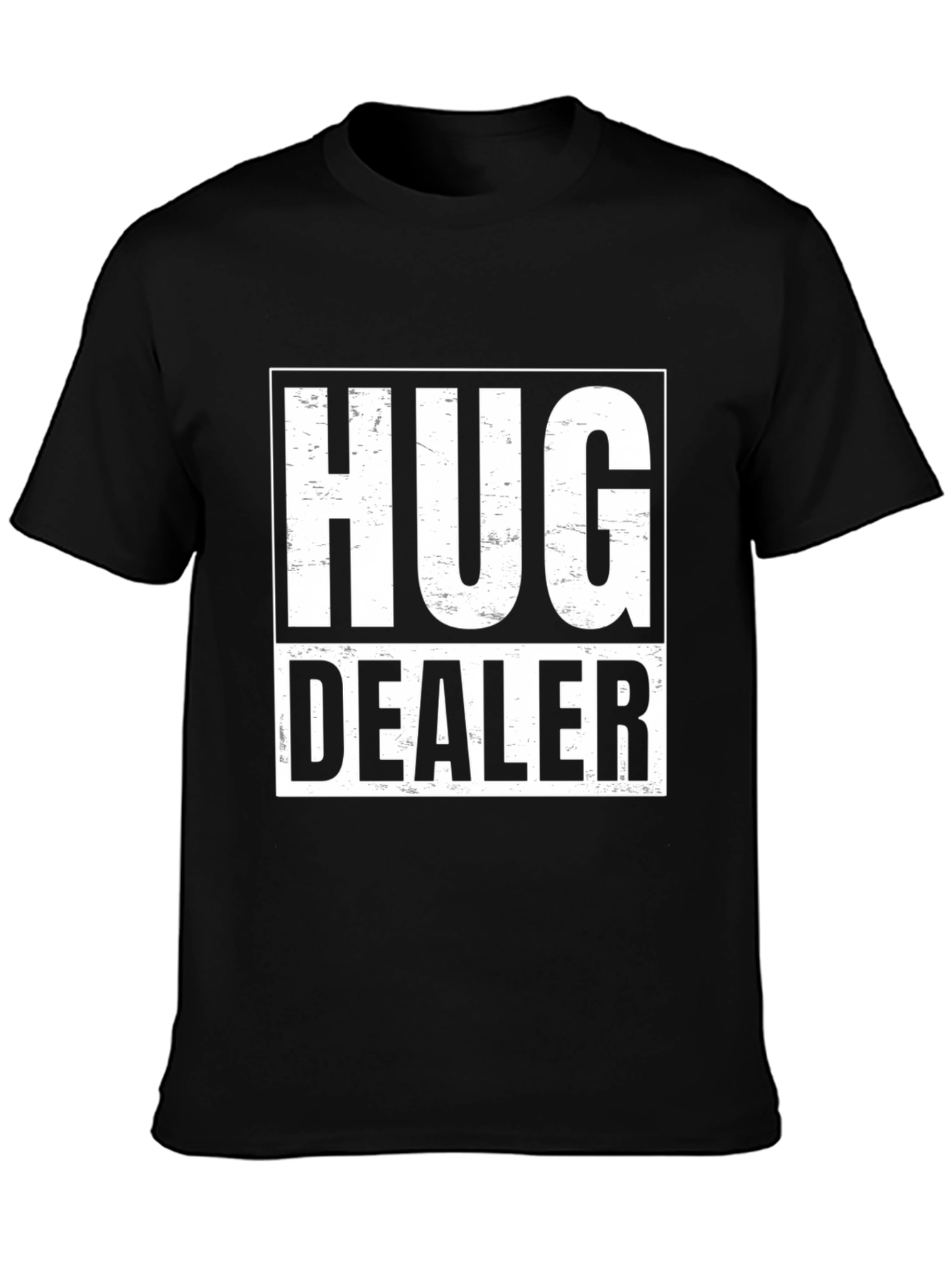 Hug Dealer Graphic T-Shirt - Black Cotton Tee