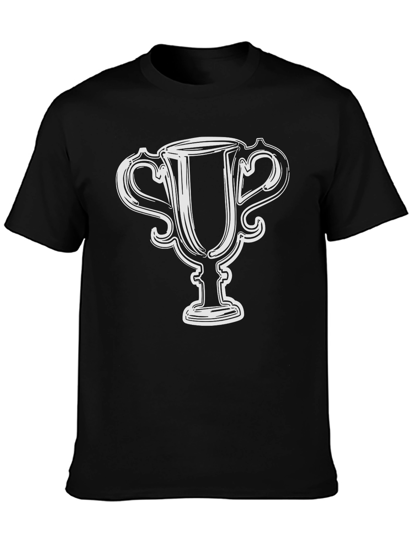 Trophy Graphic Tee - Casual Black T-Shirt