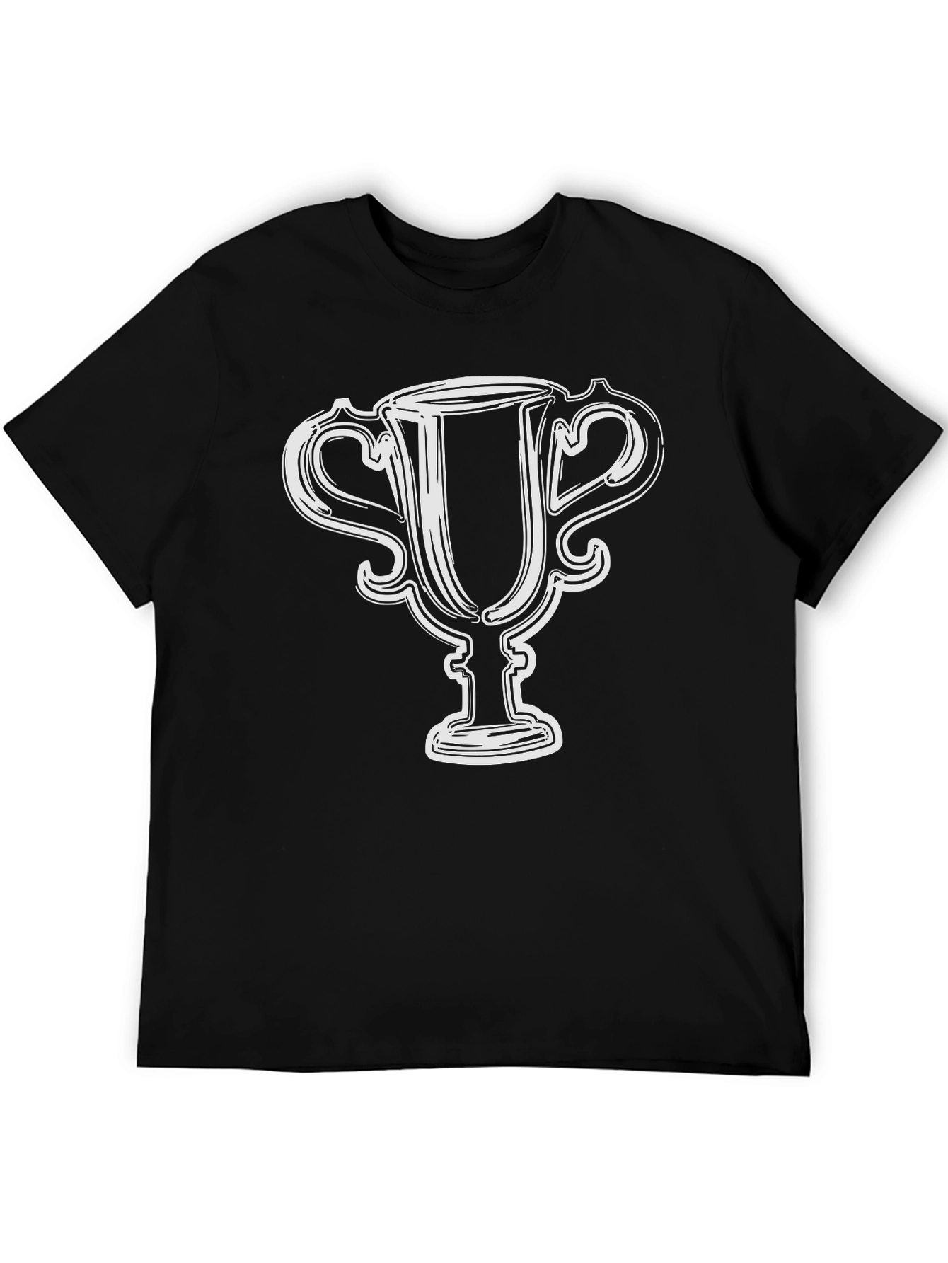 Trophy Graphic Tee - Casual Black T-Shirt