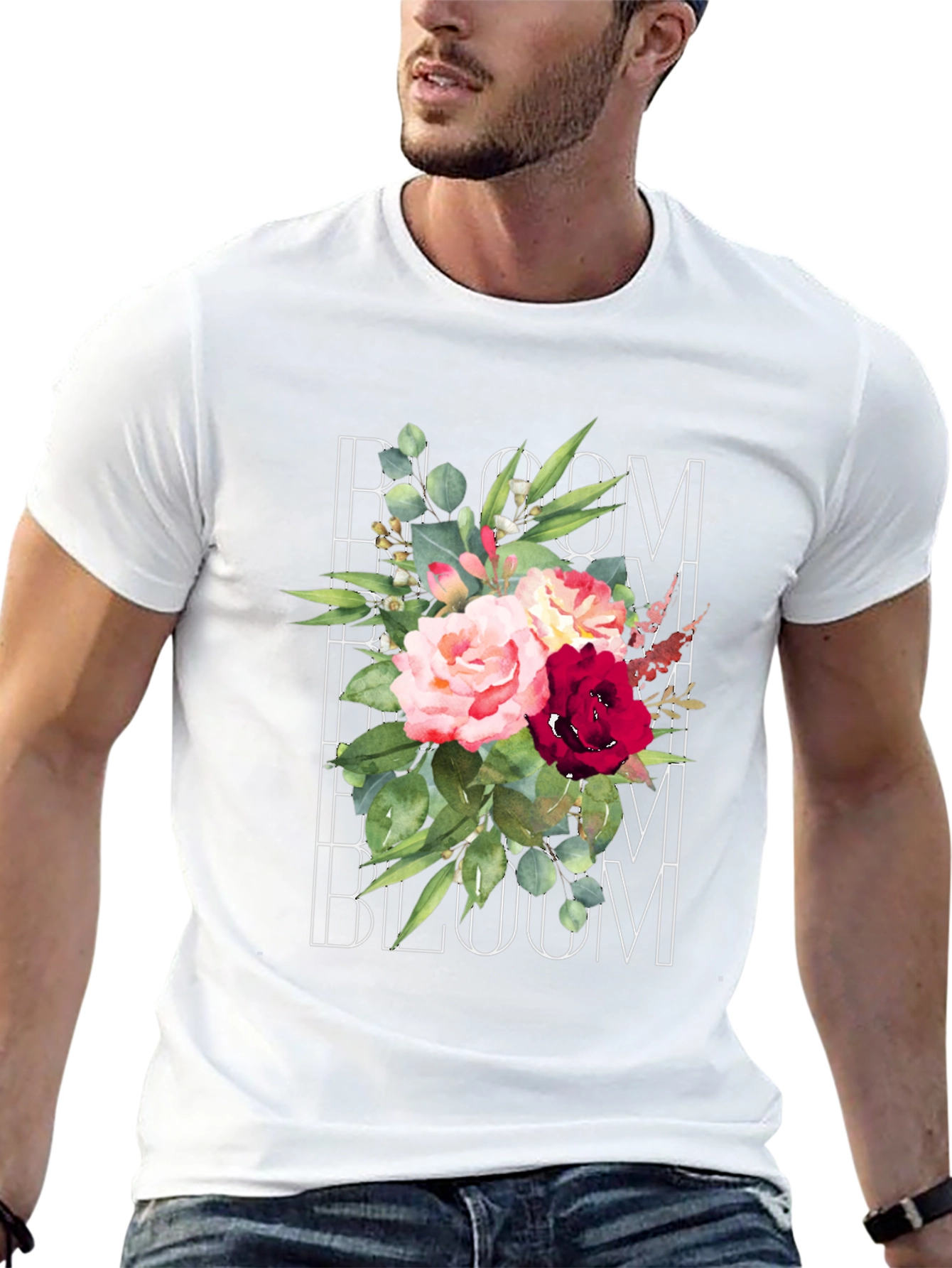 Bloom Floral Graphic T-Shirt - Mens Black Tee