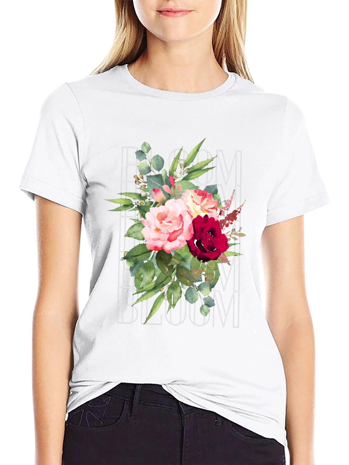 Bloom Floral Graphic T-Shirt - Mens Black Tee