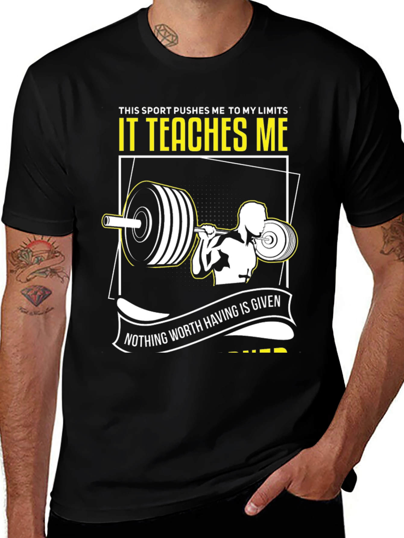 Weightlifting T-Shirt: Pushing Limits & Earning Success
