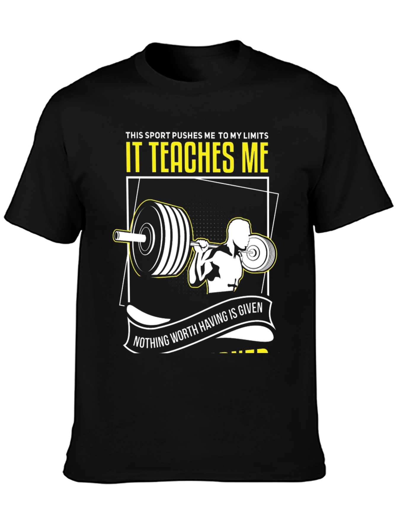 Weightlifting T-Shirt: Pushing Limits & Earning Success