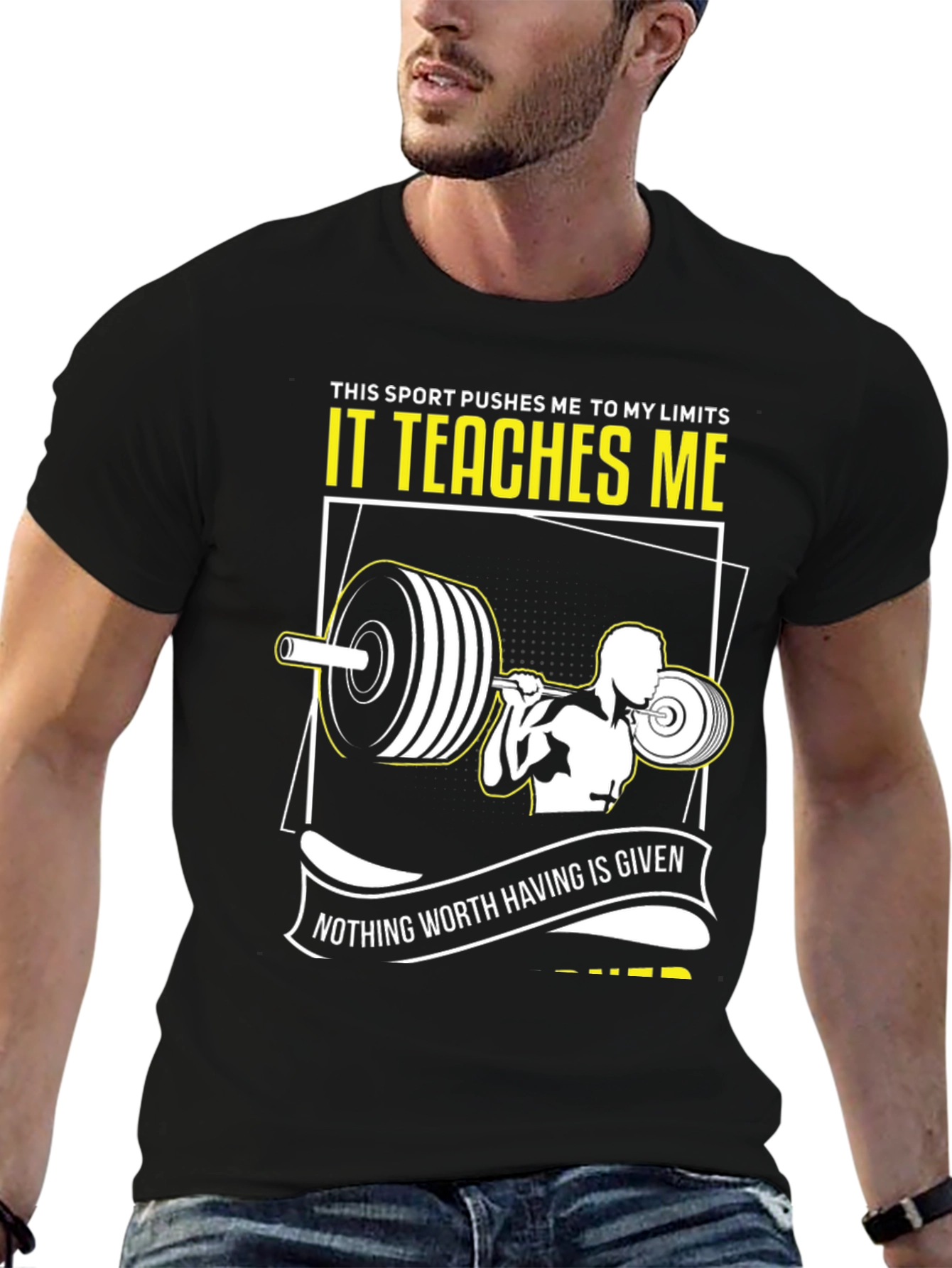 Weightlifting T-Shirt: Pushing Limits & Earning Success
