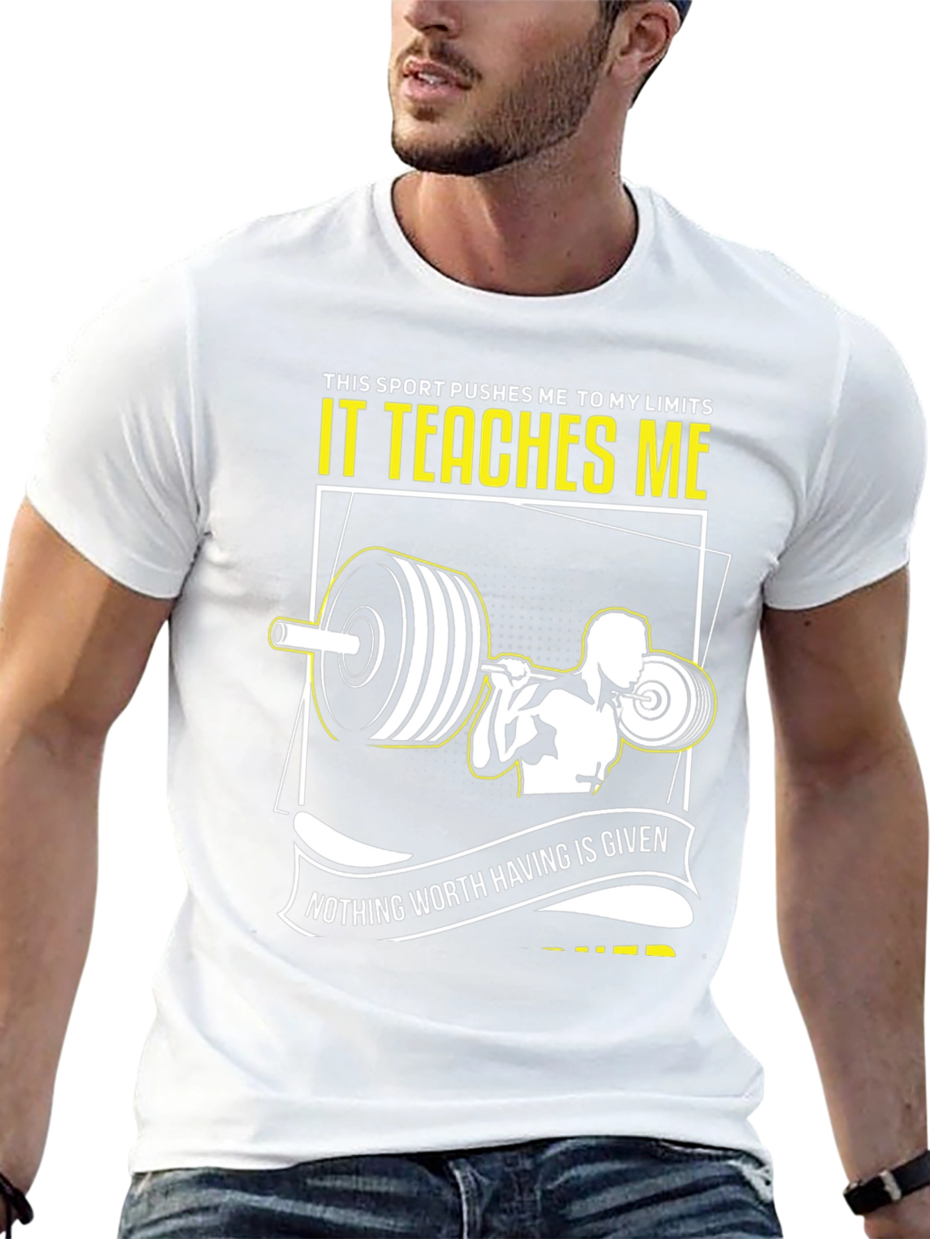 Weightlifting T-Shirt: Pushing Limits & Earning Success