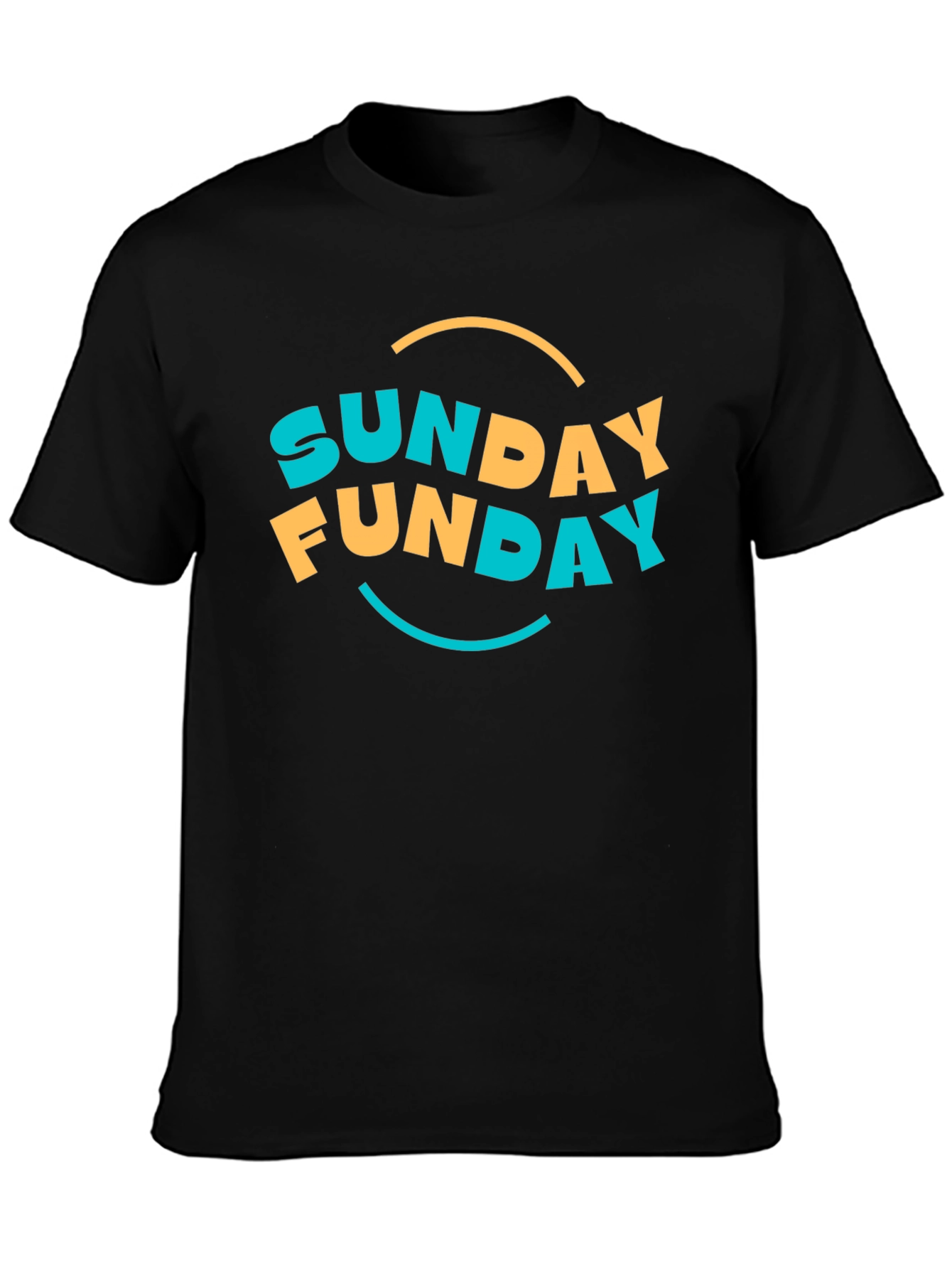 Sunday Funday Graphic Tee - Black Casual T-Shirt
