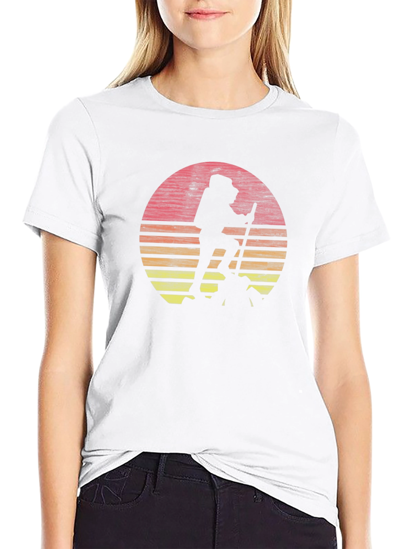 Retro Hiker Graphic Tee - Black