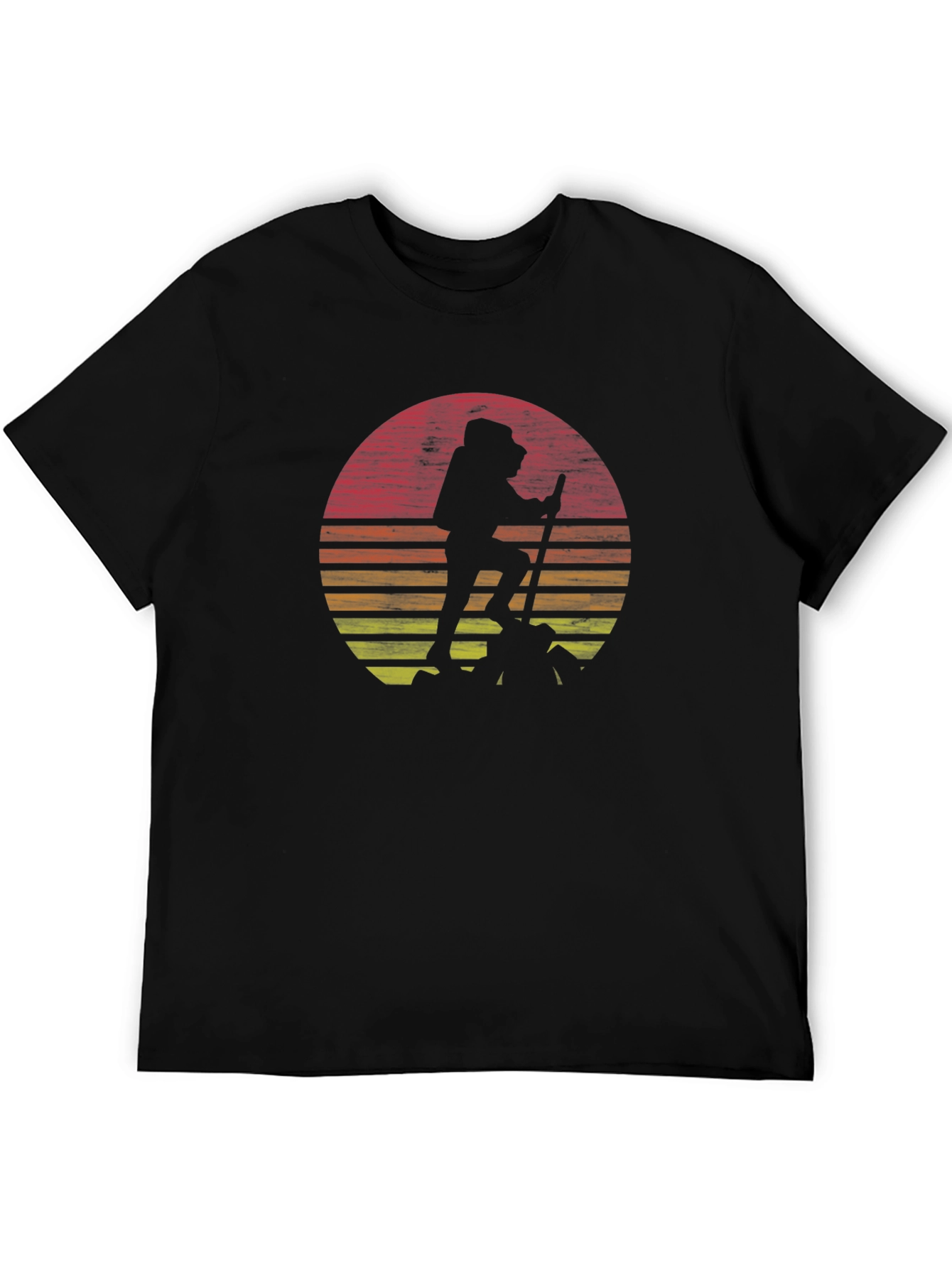 Retro Hiker Graphic Tee - Black
