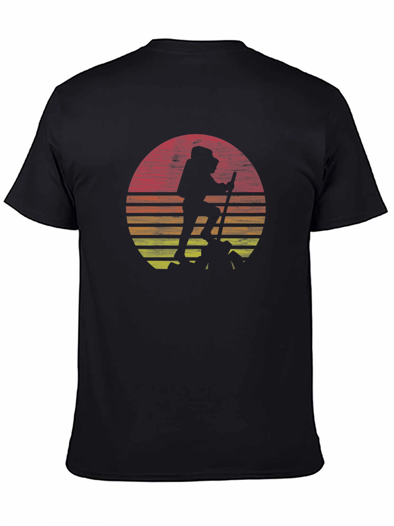 Retro Hiker Graphic Tee - Black