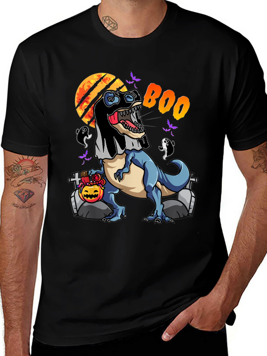 Halloween T-Rex Ghost Costume Graphic Tee