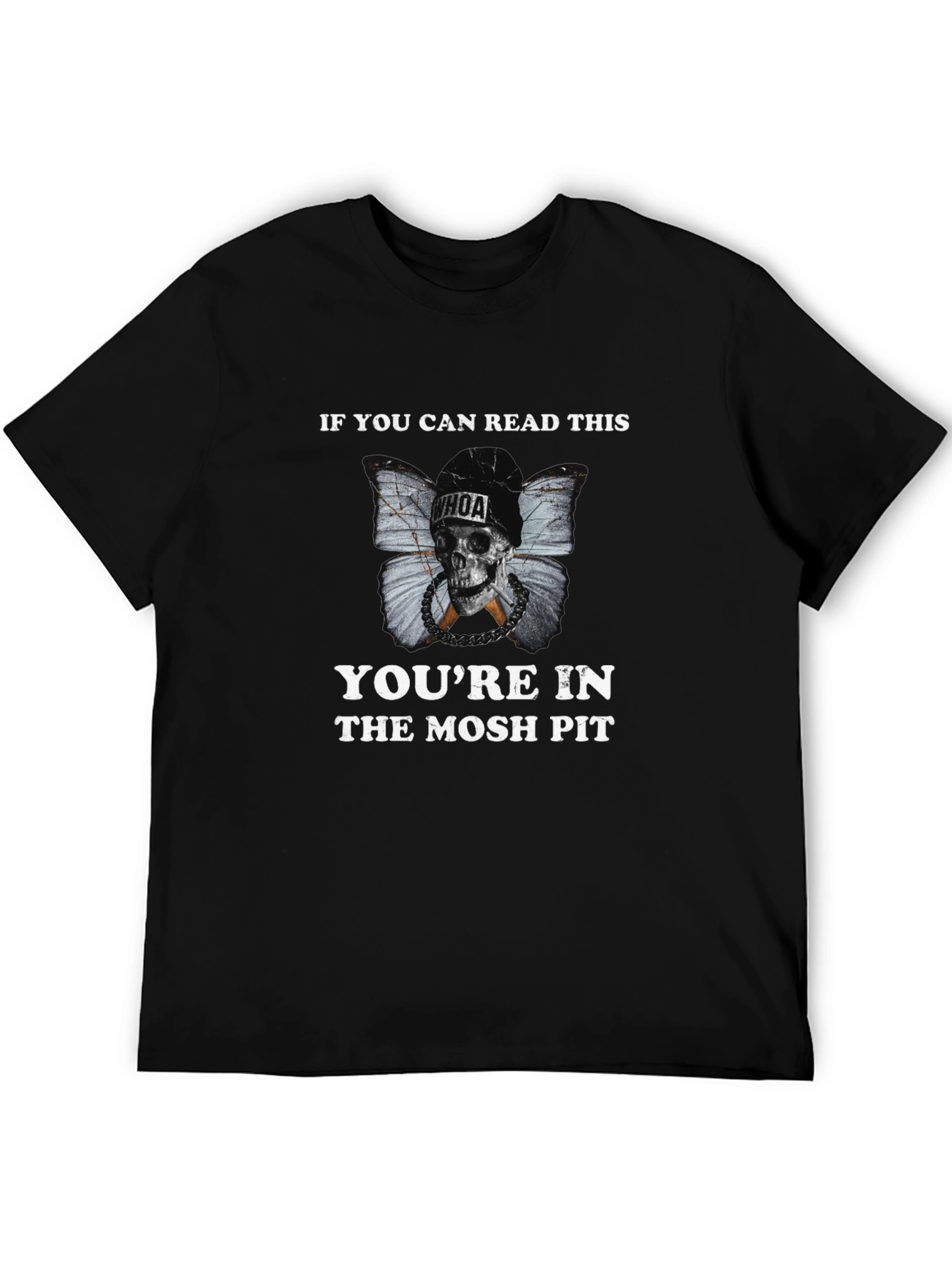 Mosh Pit Skull Graphic Tee - Black