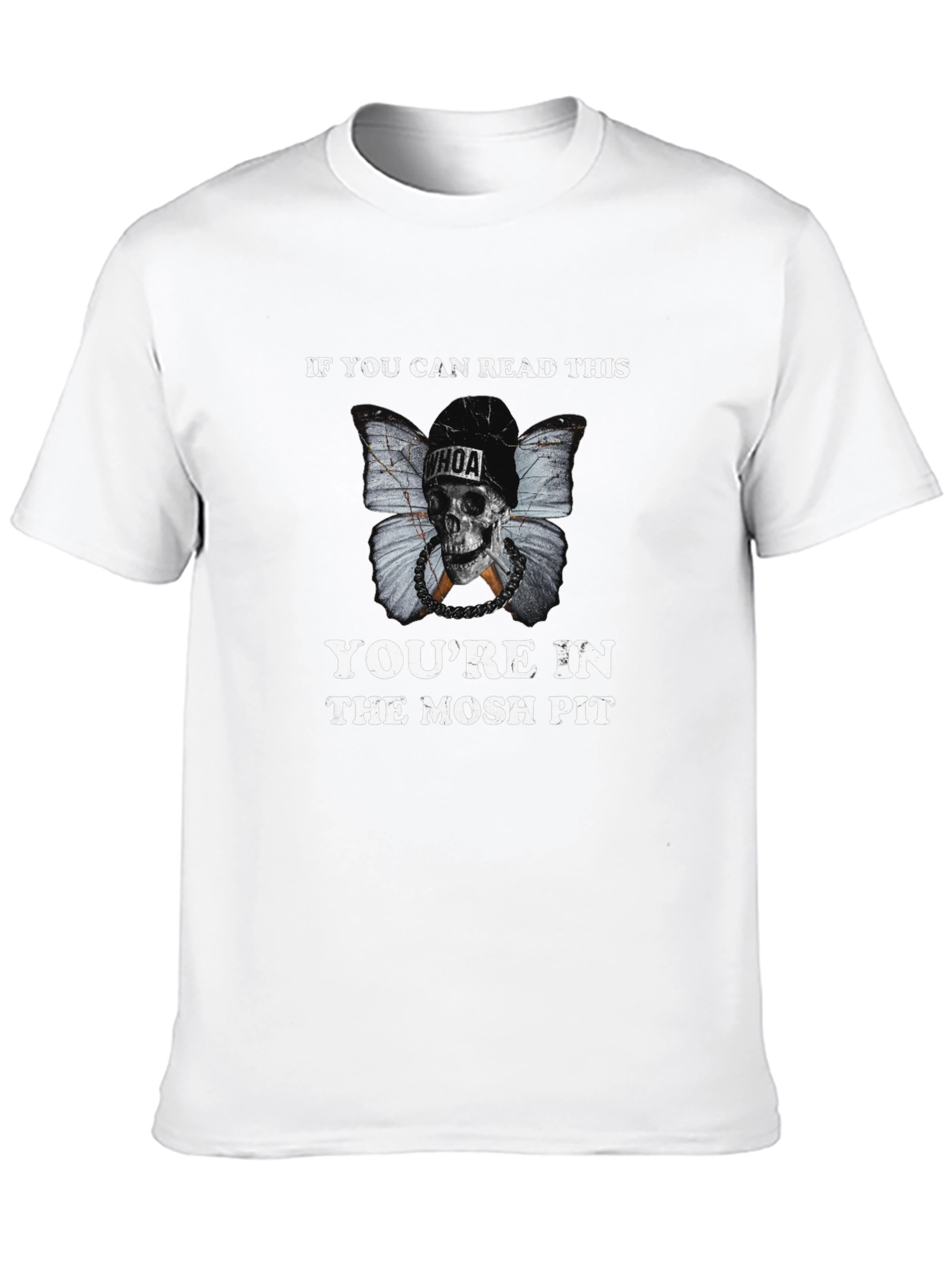 Mosh Pit Skull Graphic Tee - Black