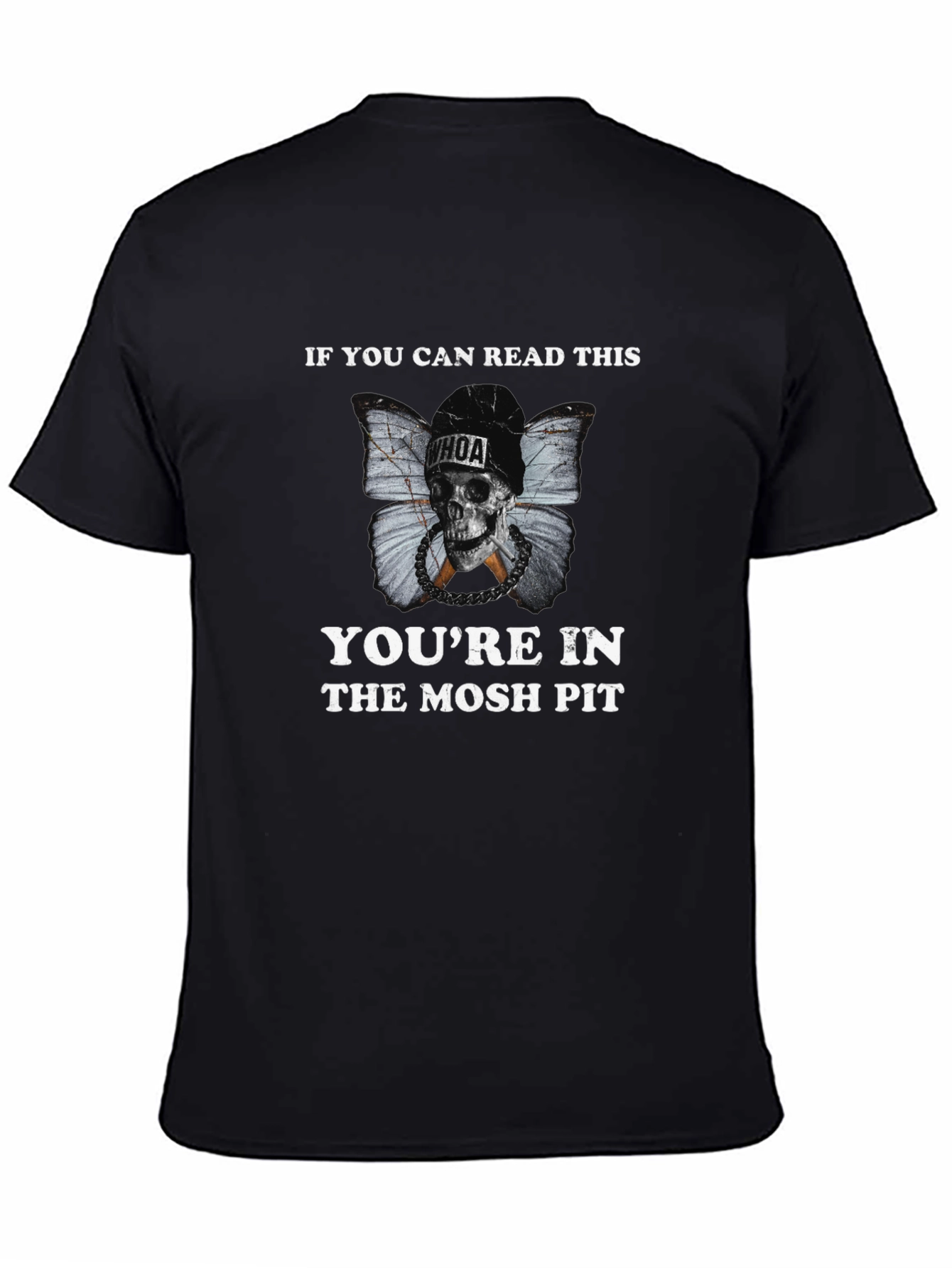 Mosh Pit Skull Graphic Tee - Black