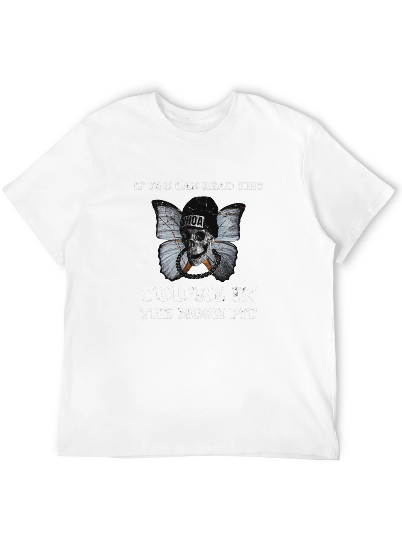 Mosh Pit Skull Graphic Tee - Black
