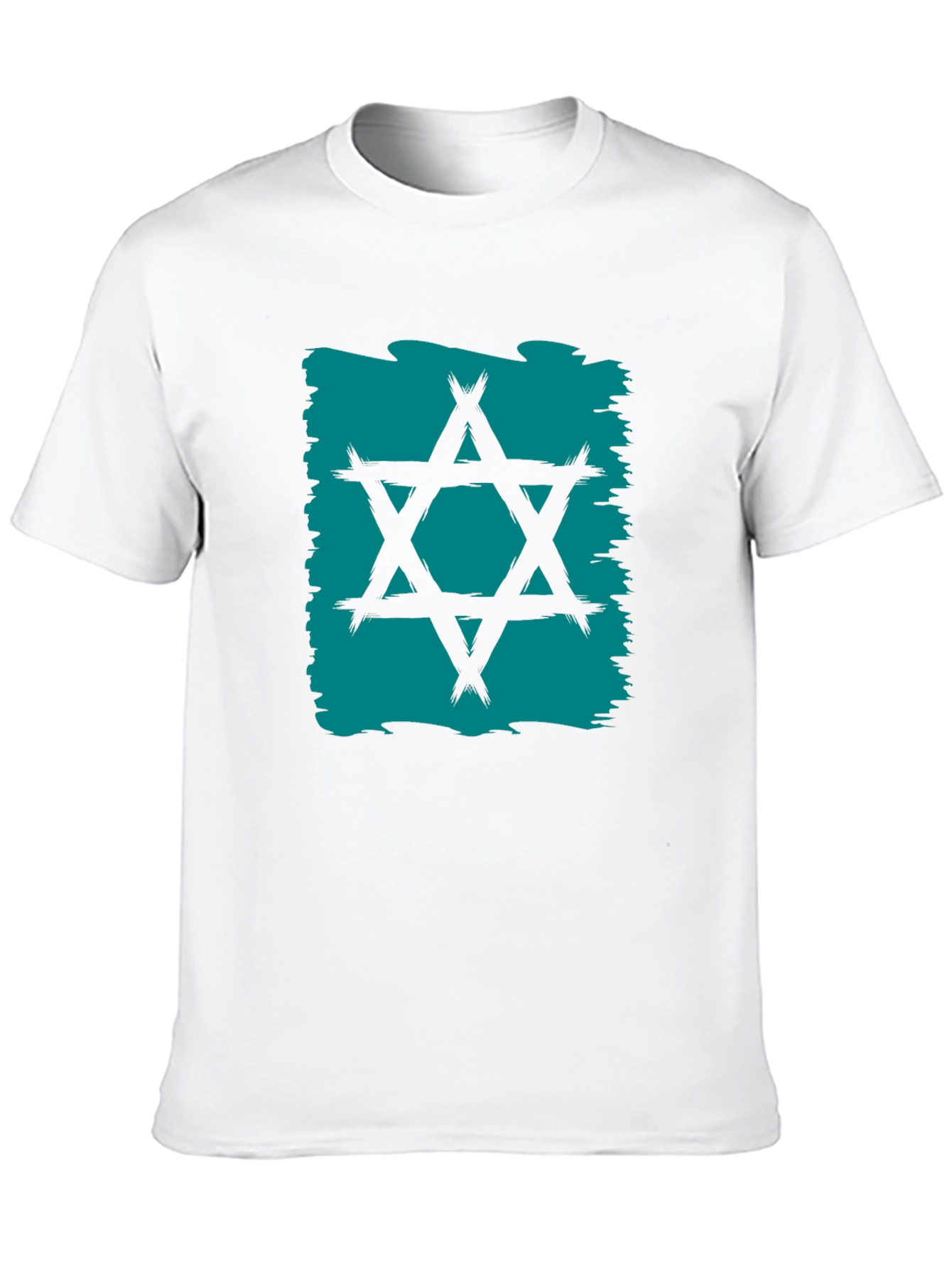 Star of David Graphic Tee - Brush Stroke Design