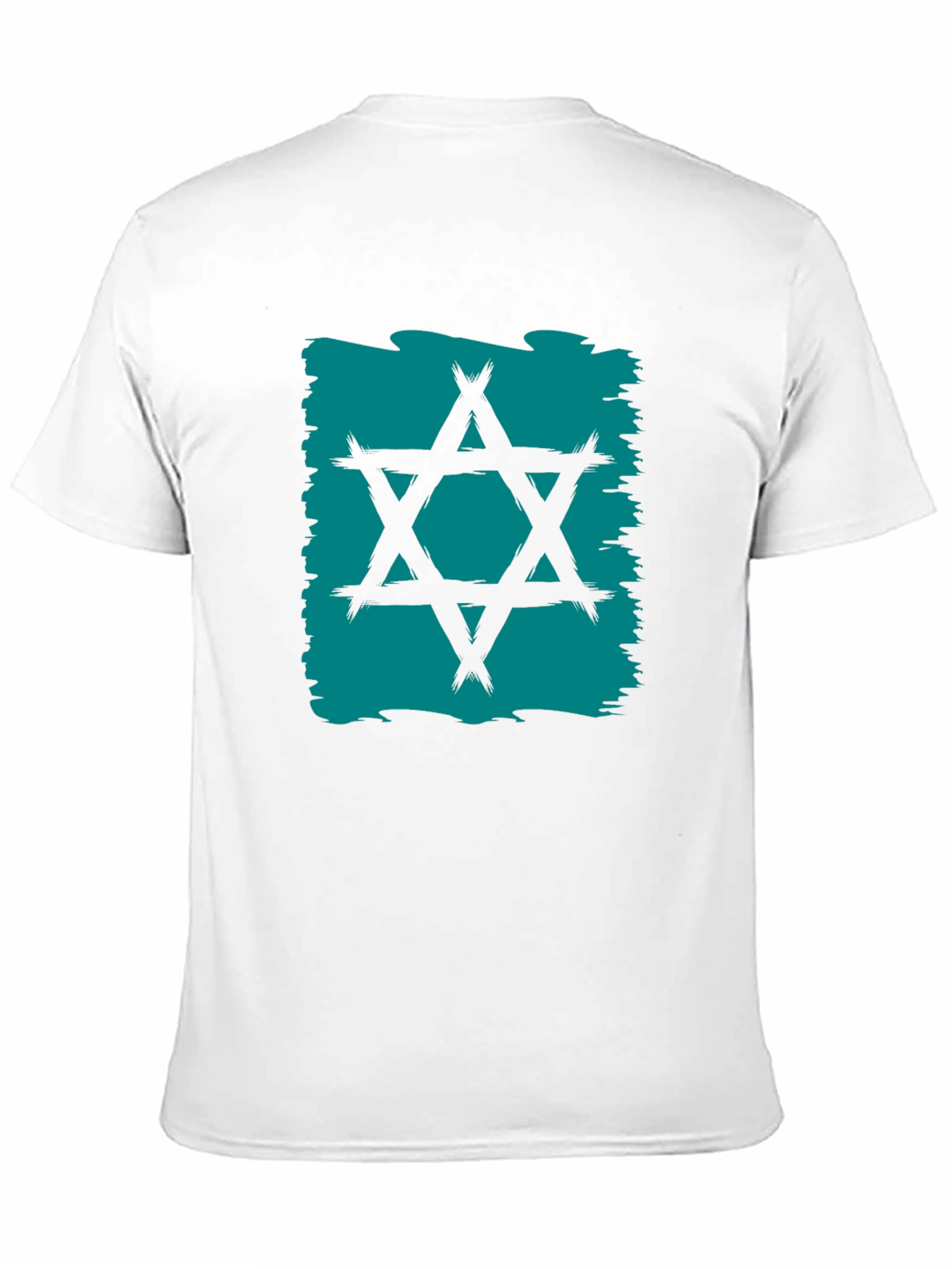 Star of David Graphic Tee - Brush Stroke Design