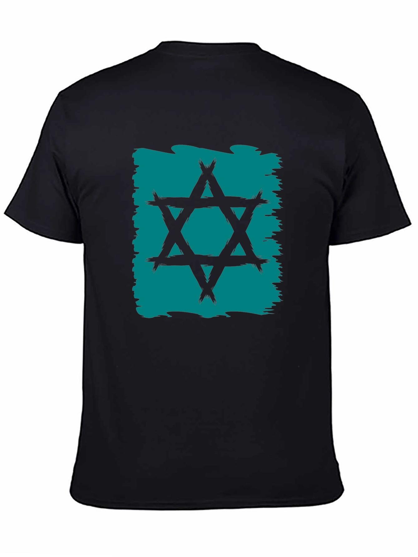 Star of David Graphic Tee - Brush Stroke Design