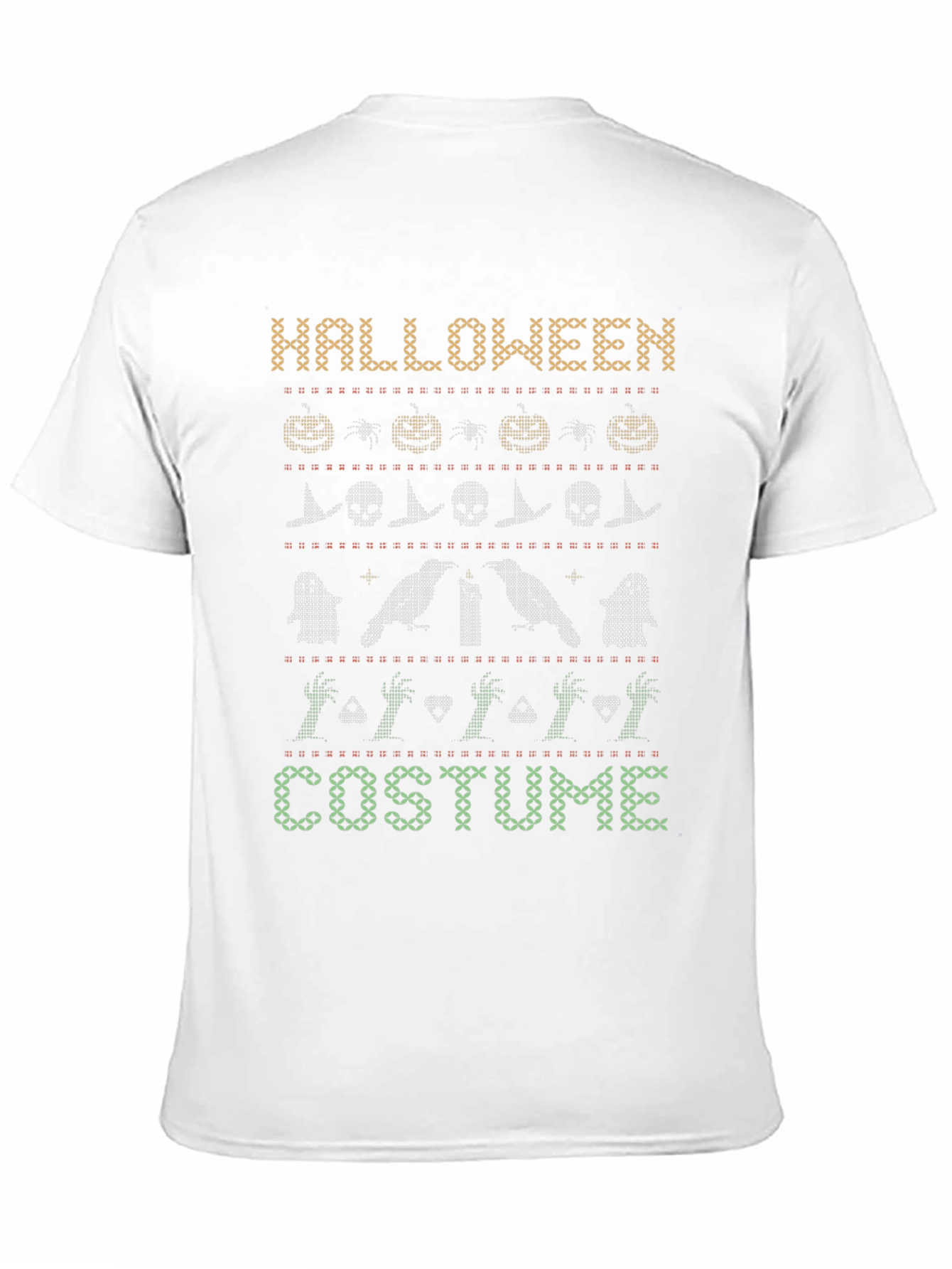 Halloween Costume Sweater Pattern Black T-Shirt