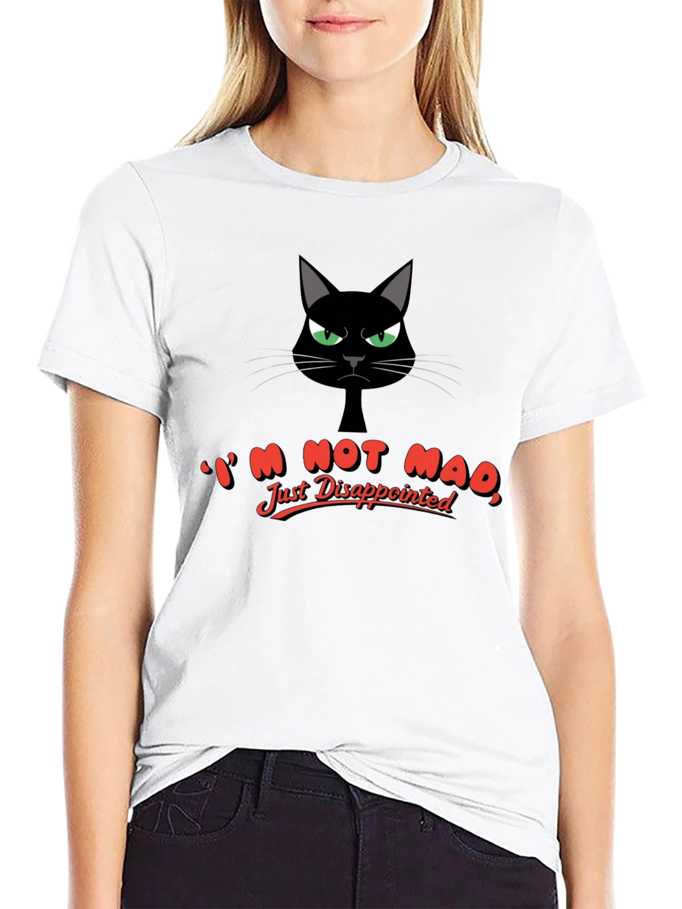 Funny Cat Im Not Mad Just Disappointed Graphic T-Shirt