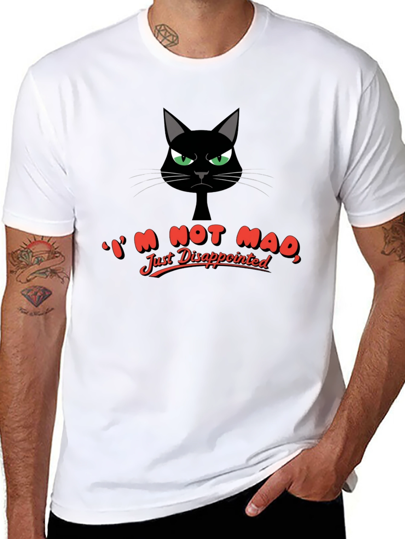 Funny Cat Im Not Mad Just Disappointed Graphic T-Shirt