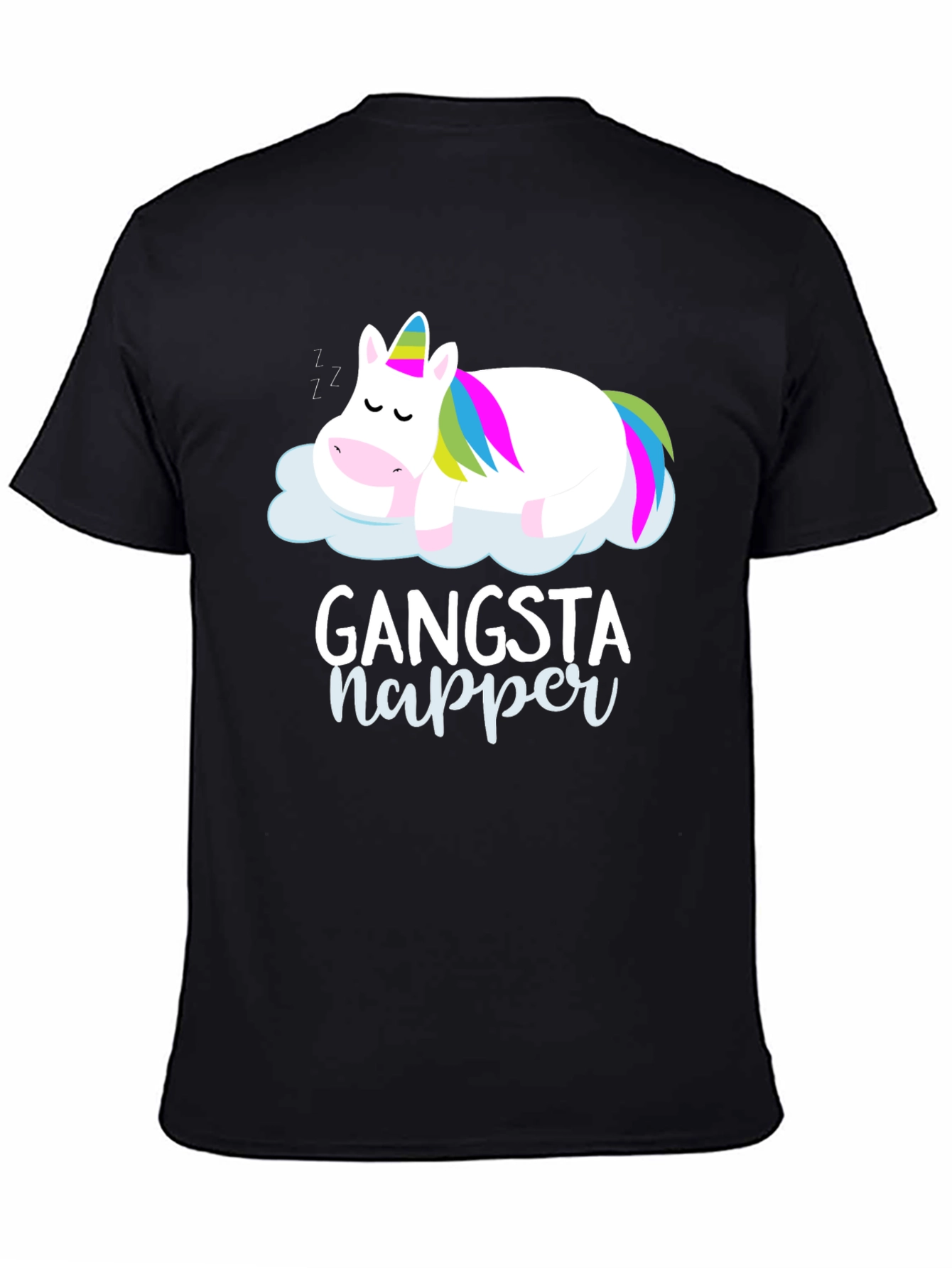 Gangsta Napper Unicorn Graphic T-Shirt