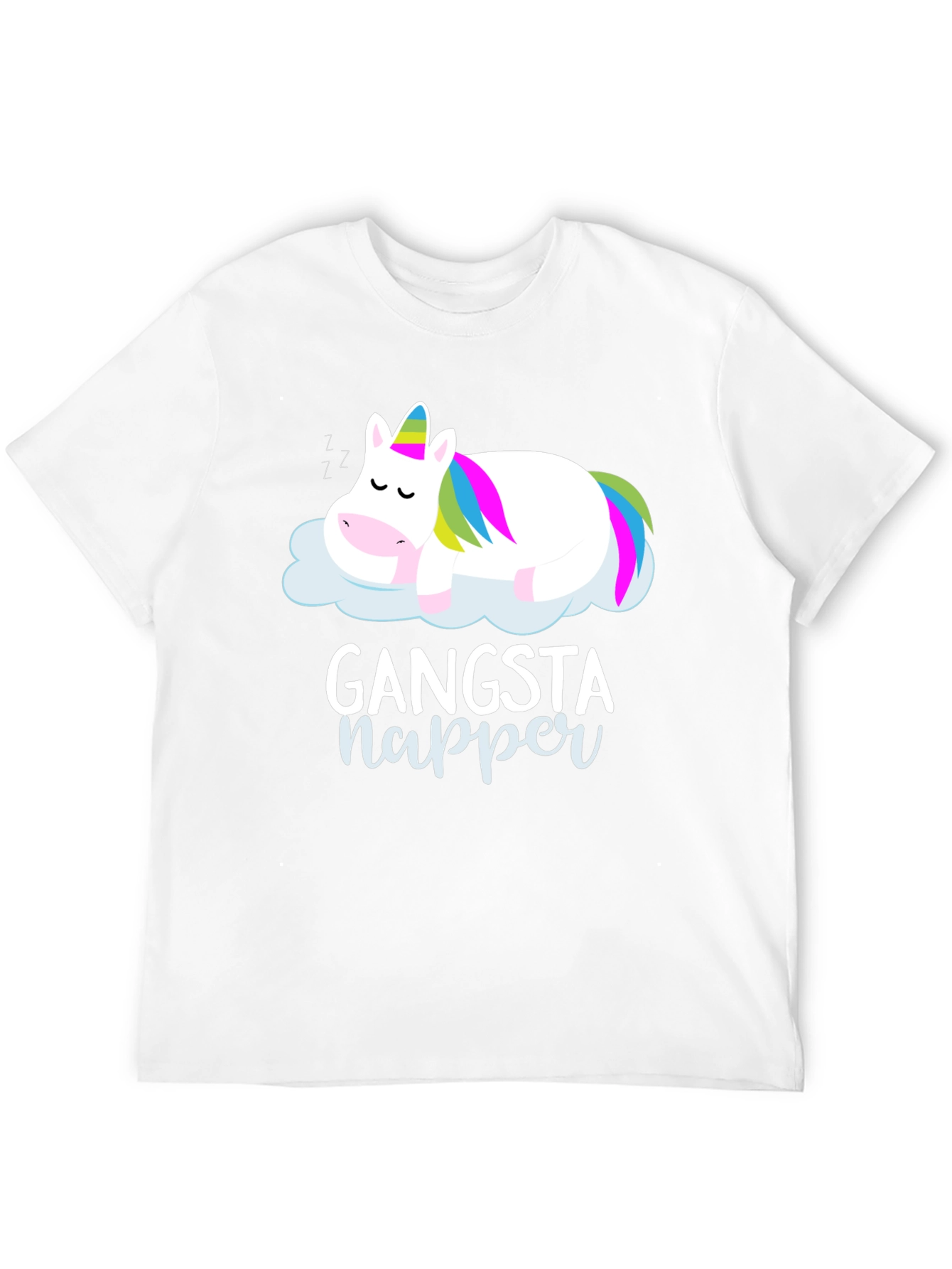 Gangsta Napper Unicorn Graphic T-Shirt