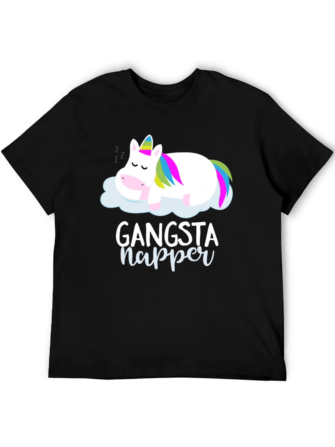 Gangsta Napper Unicorn Graphic T-Shirt