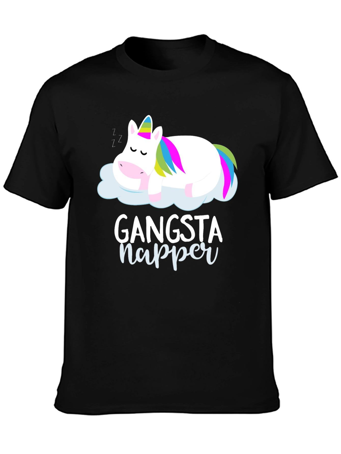 Gangsta Napper Unicorn Graphic T-Shirt
