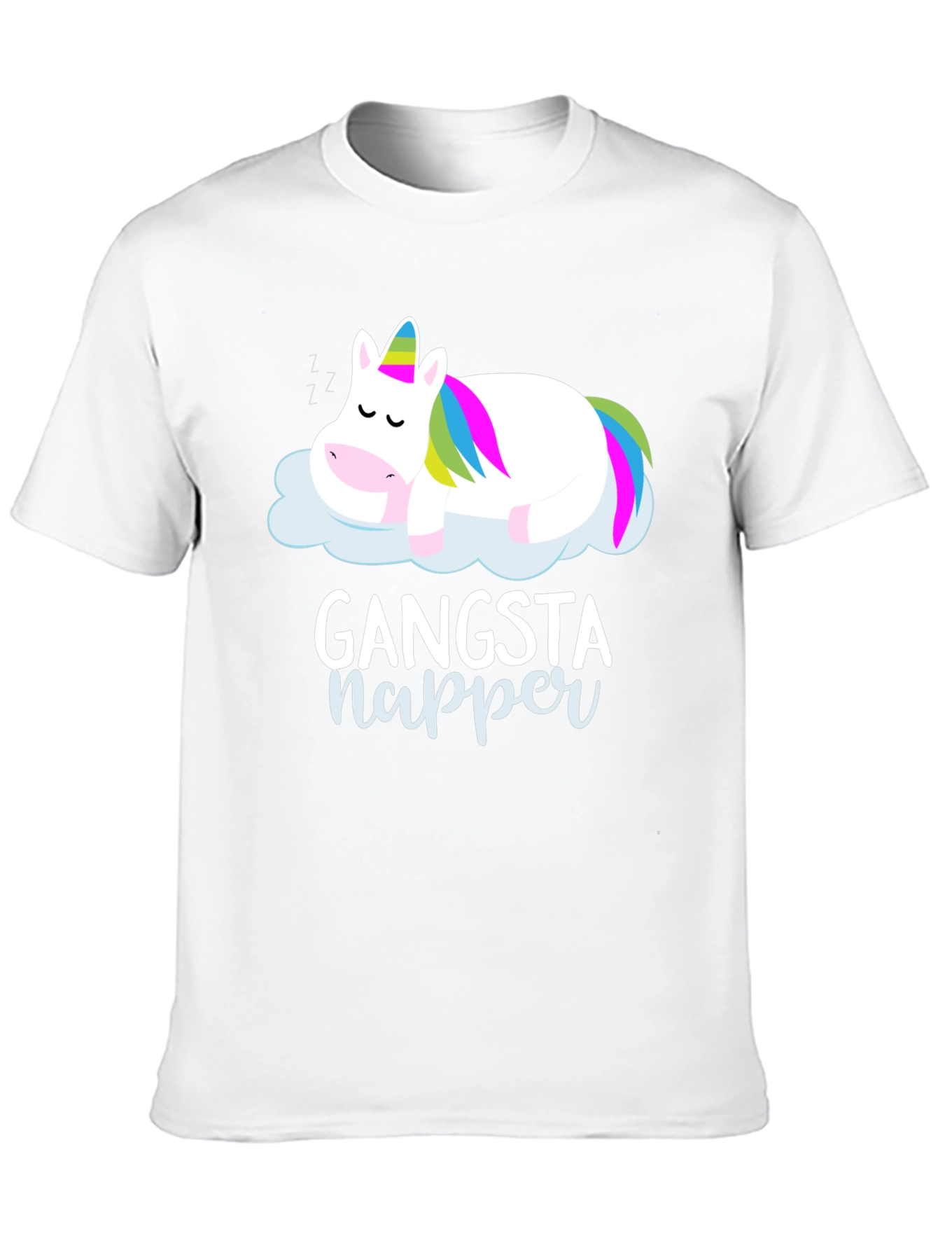 Gangsta Napper Unicorn Graphic T-Shirt