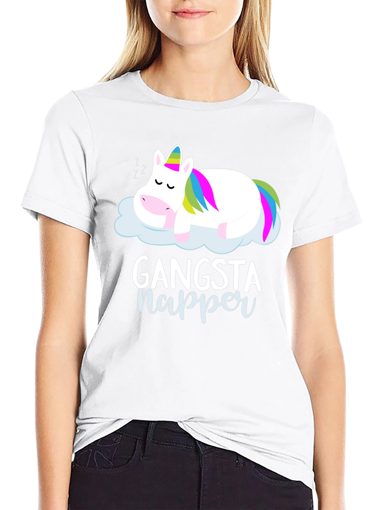 Gangsta Napper Unicorn Graphic T-Shirt