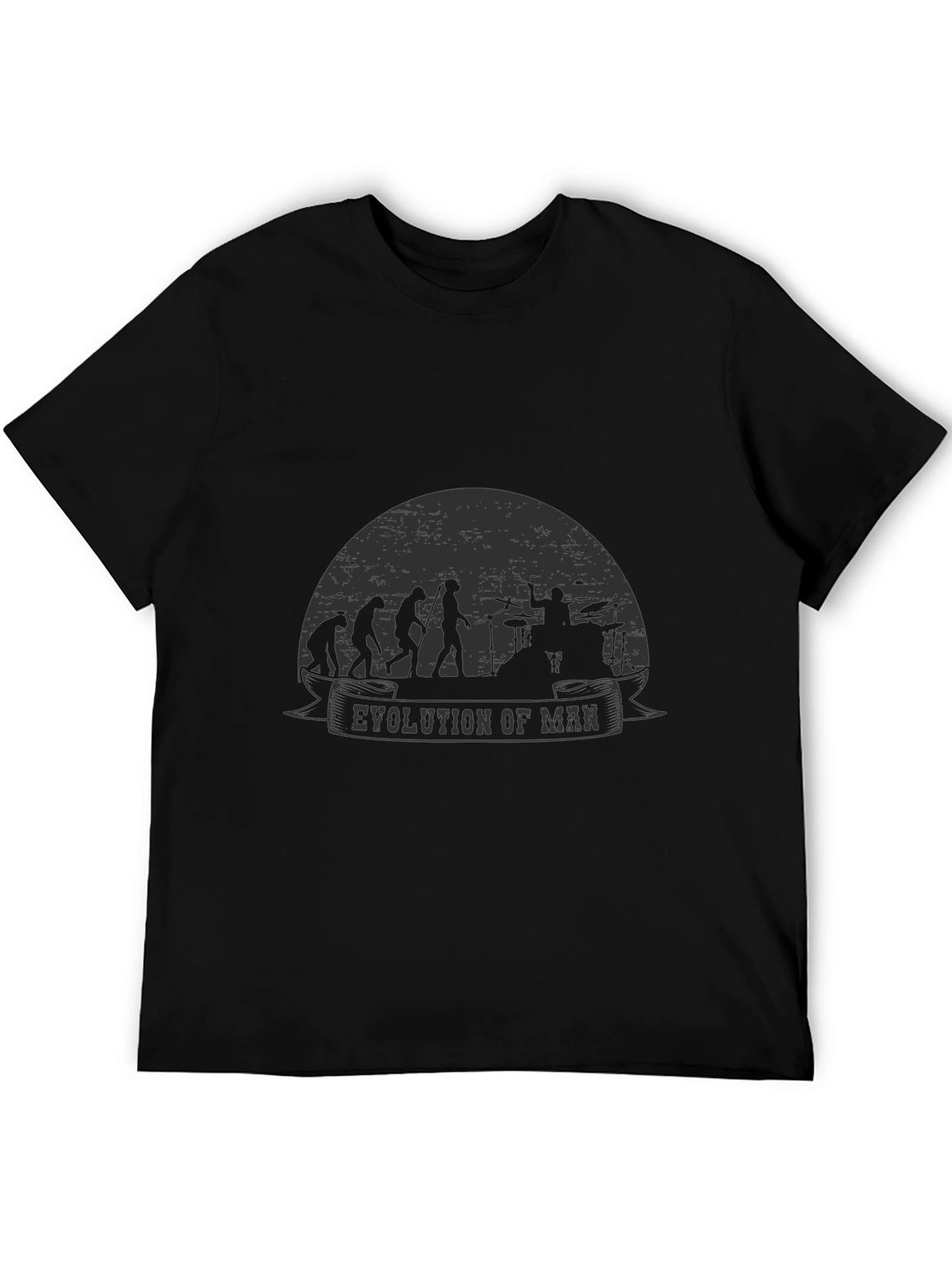 Evolution of Man Drummer T-Shirt - Black