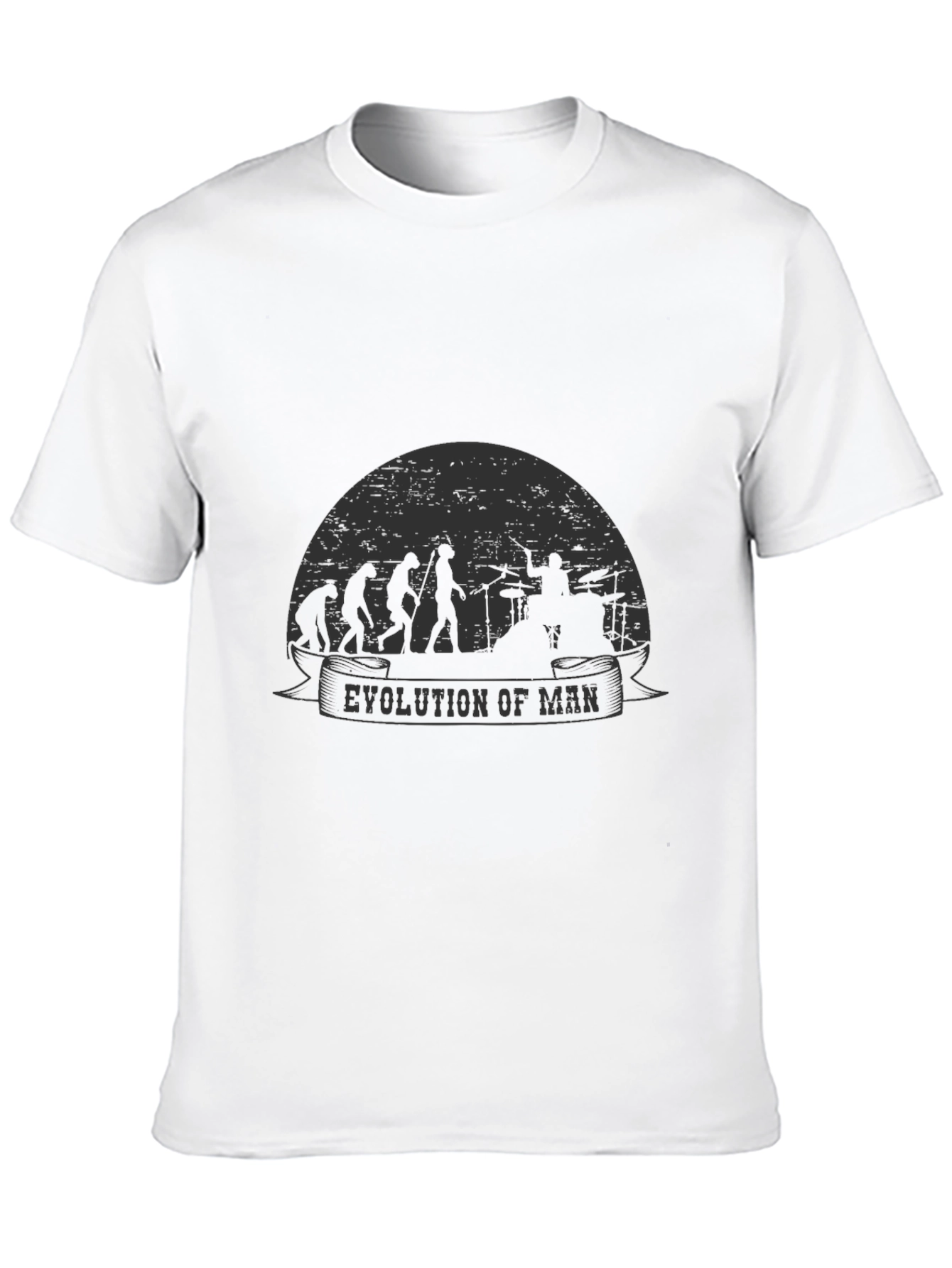 Evolution of Man Drummer T-Shirt - Black