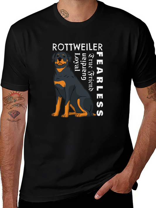 Rottweiler Dog Graphic T-Shirt - Loyal Fearless Tee