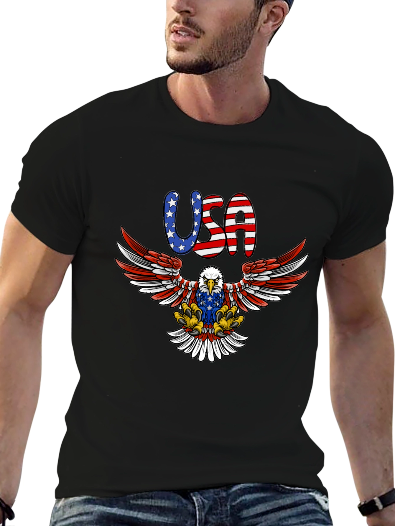 Patriotic USA Eagle Graphic Tee