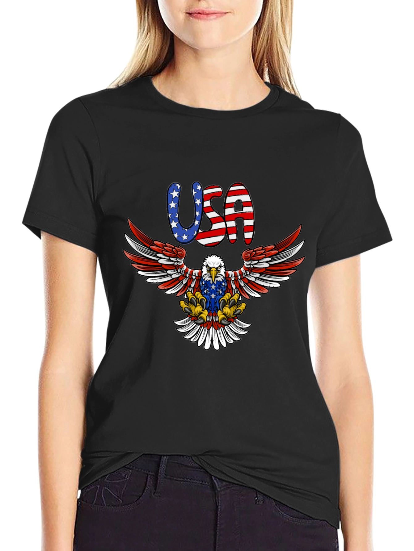 Patriotic USA Eagle Graphic Tee