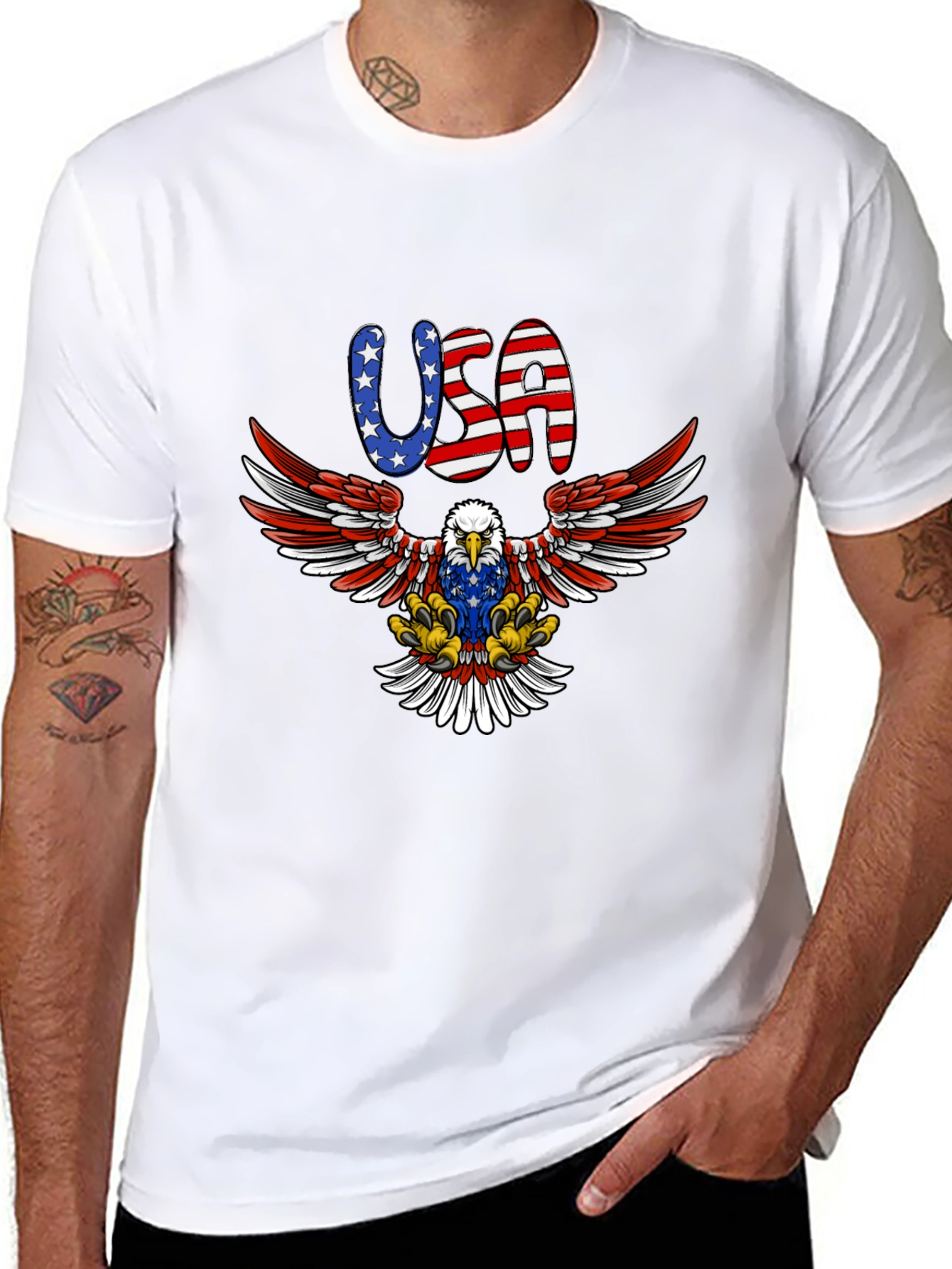Patriotic USA Eagle Graphic Tee