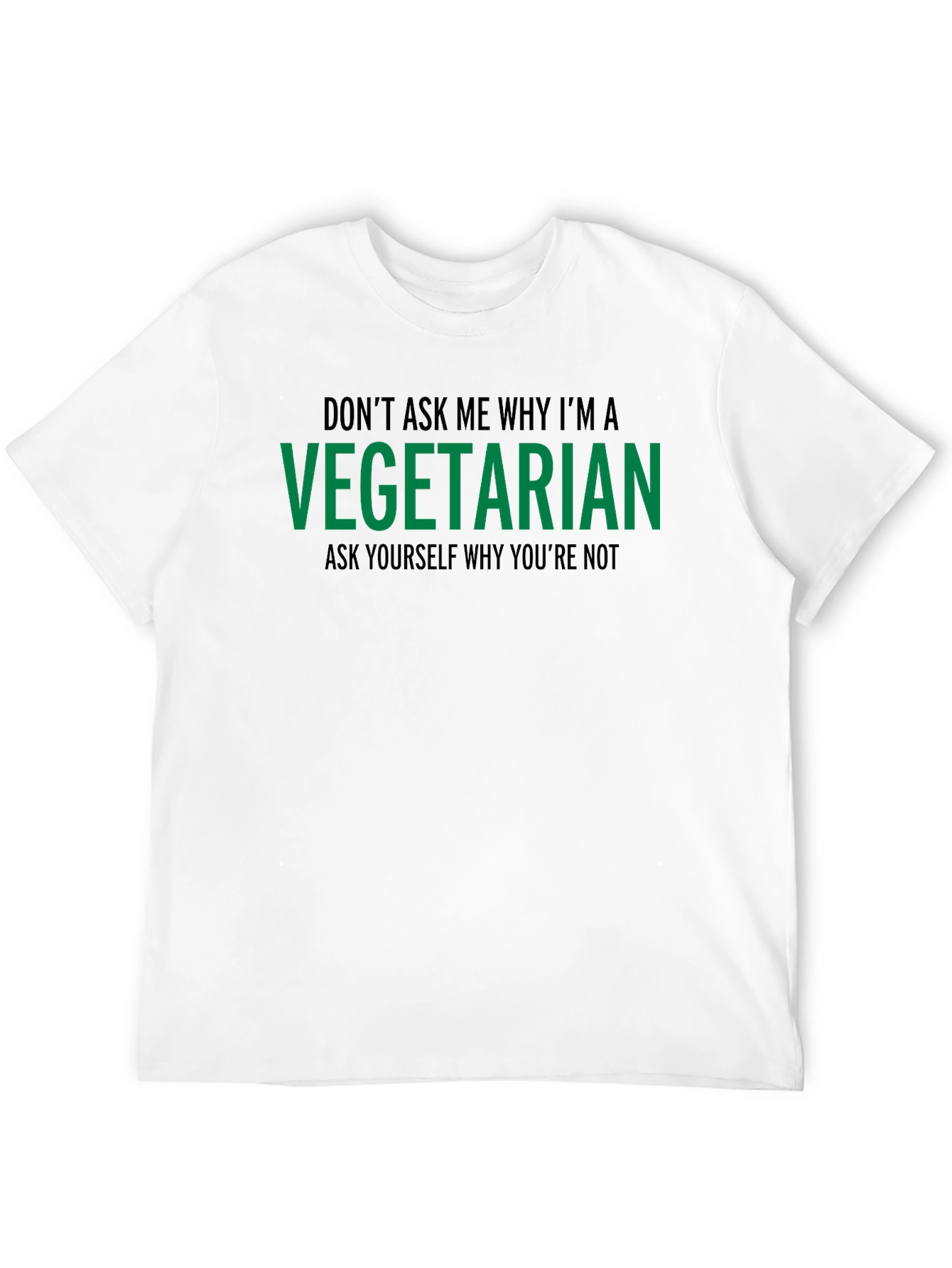 Vegetarian Graphic T-Shirt - Black