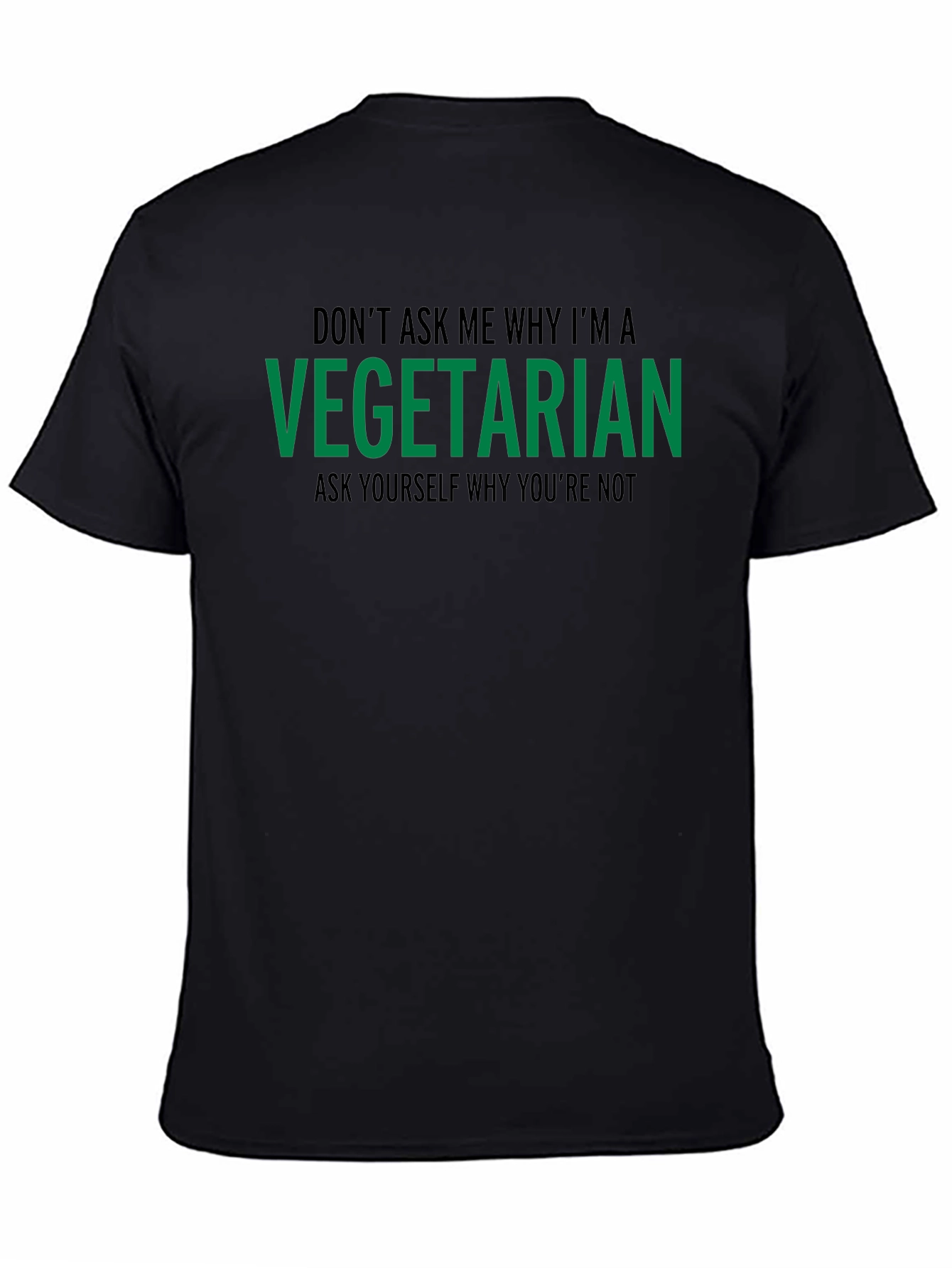 Vegetarian Graphic T-Shirt - Black