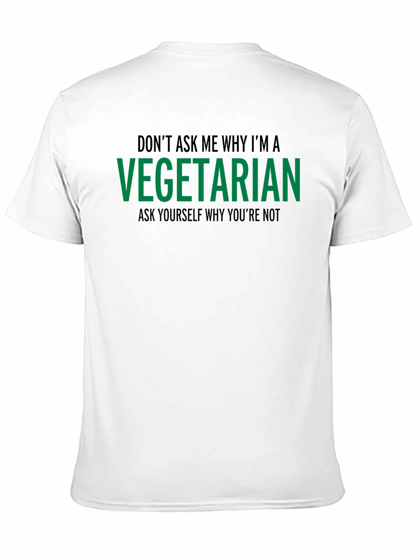 Vegetarian Graphic T-Shirt - Black