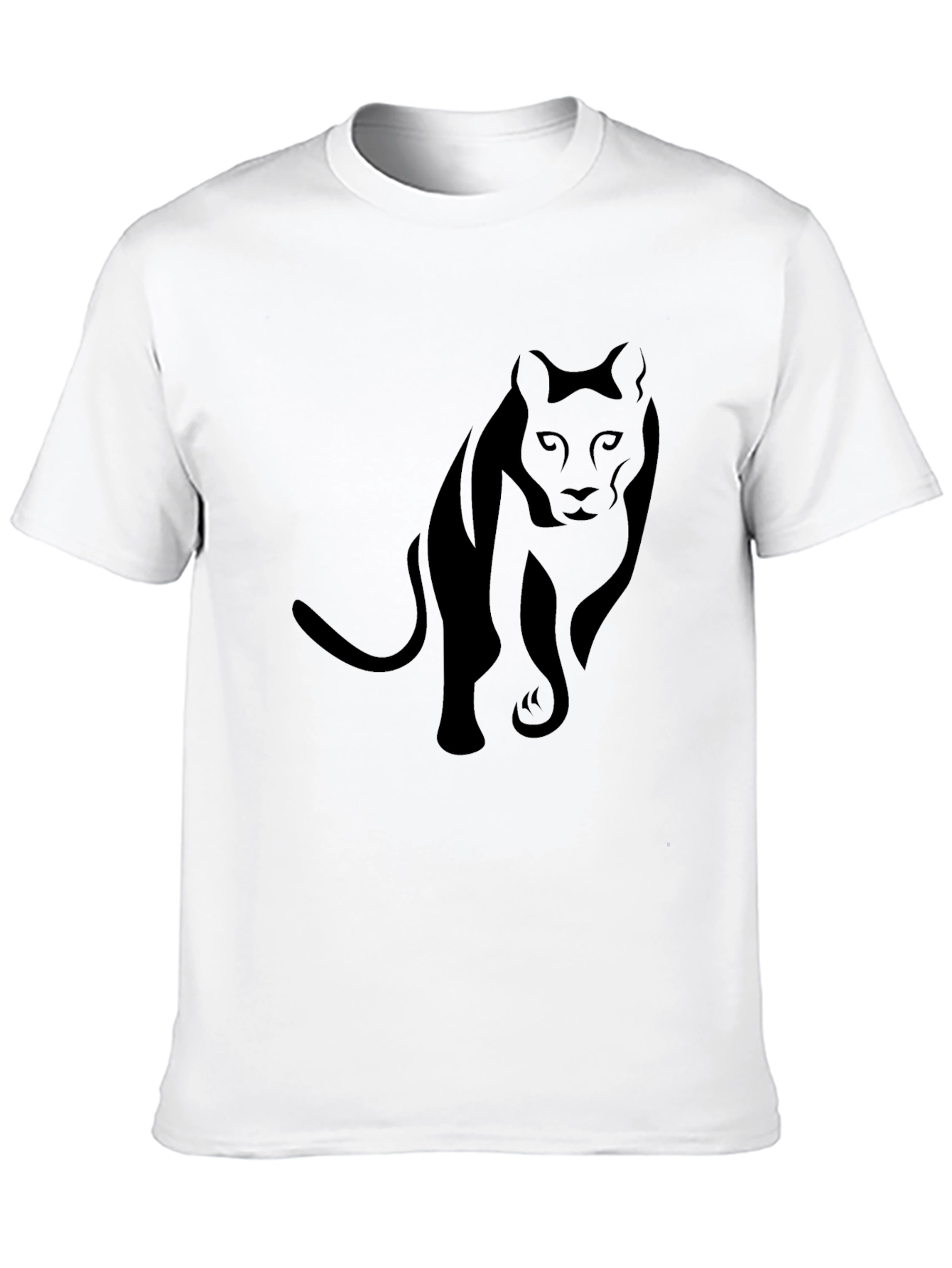 Sleek Black Panther Graphic Tee - Mens Style
