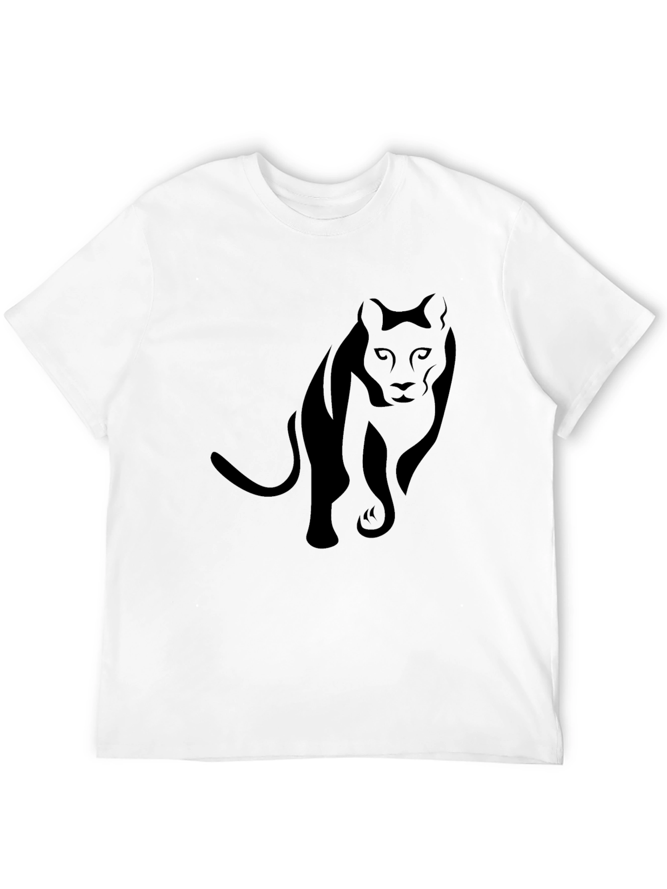 Sleek Black Panther Graphic Tee - Mens Style