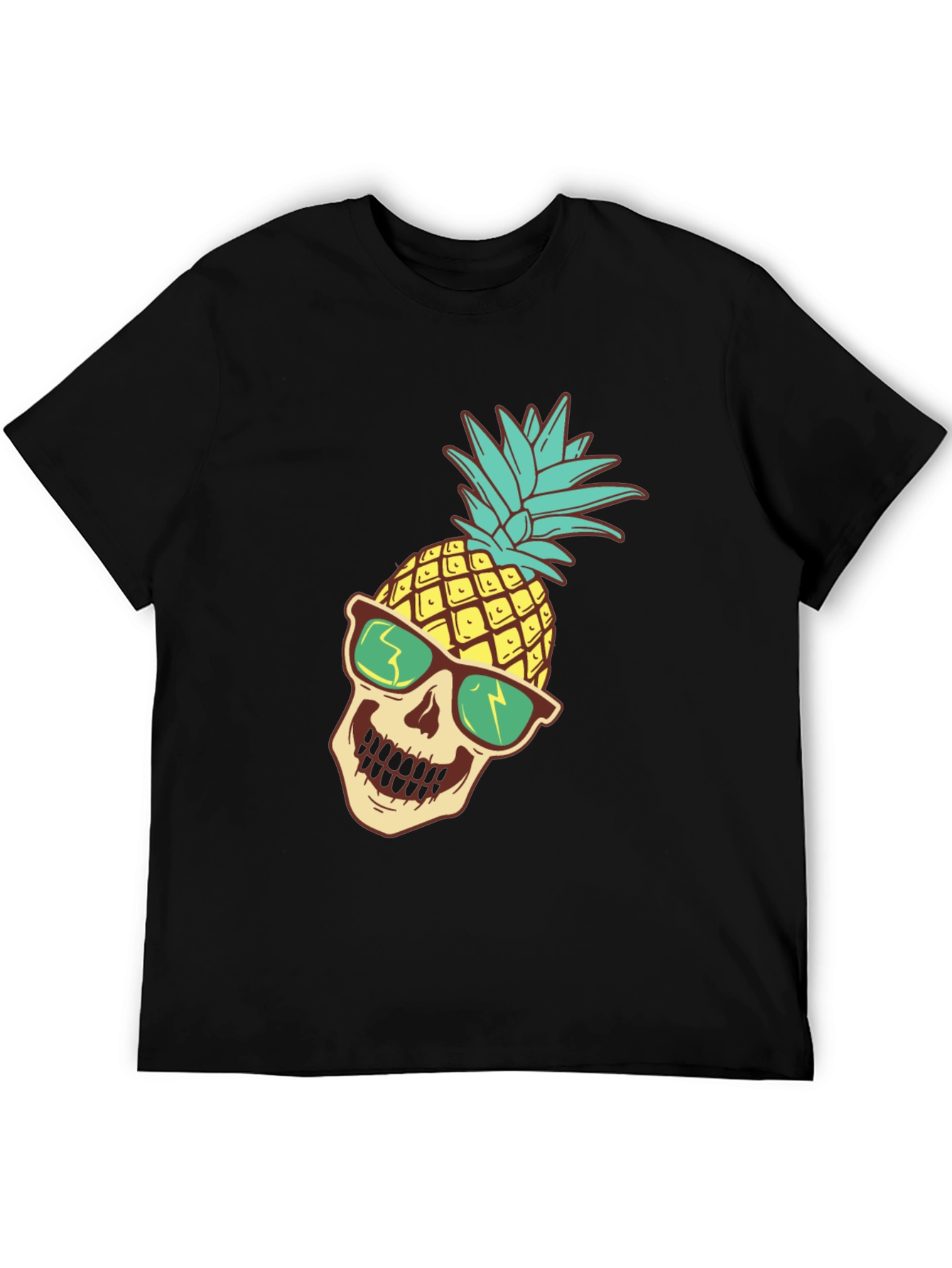 Pineapple Skull Graphic T-Shirt